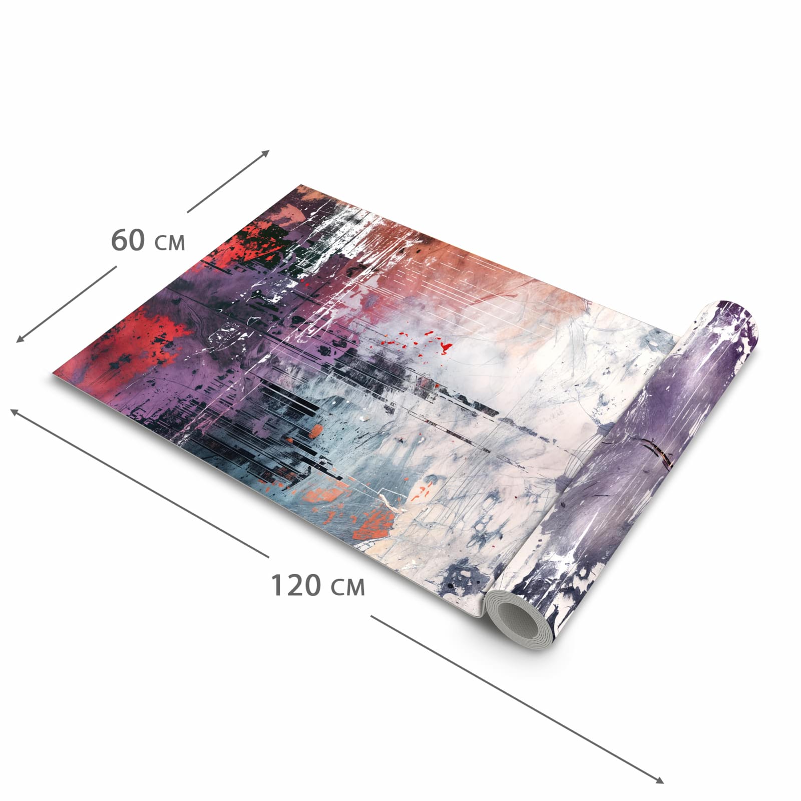 Geräuschdämpfender Teppich für die Küche mit Motiv Kunst von Abstrakte in der Größe 60x180 cm