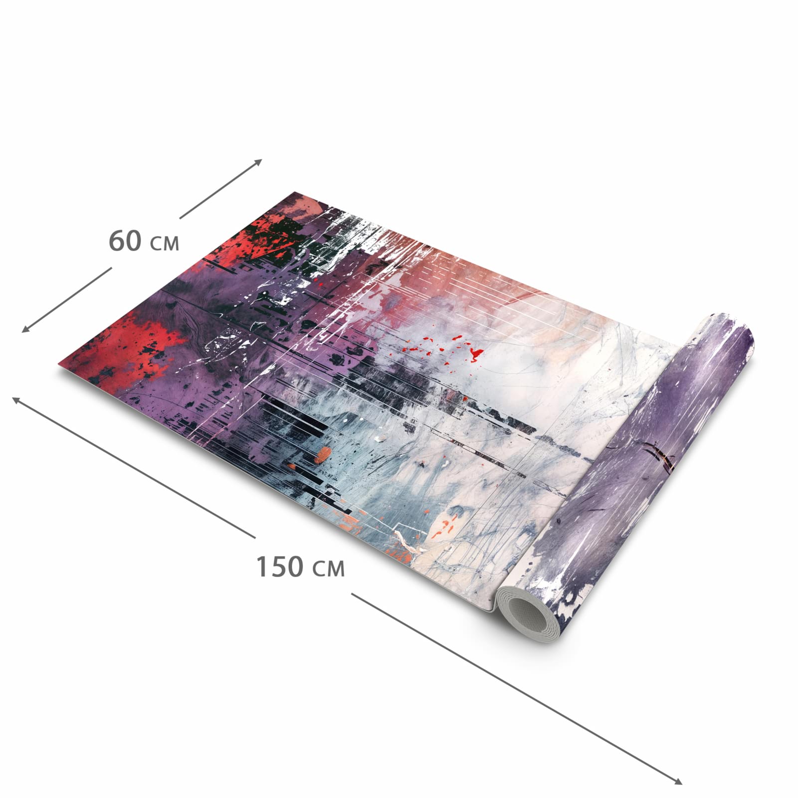 Abriebfester Küchenteppich mit Motiv Kunst von Abstrakte in der Grösse 60x180 cm