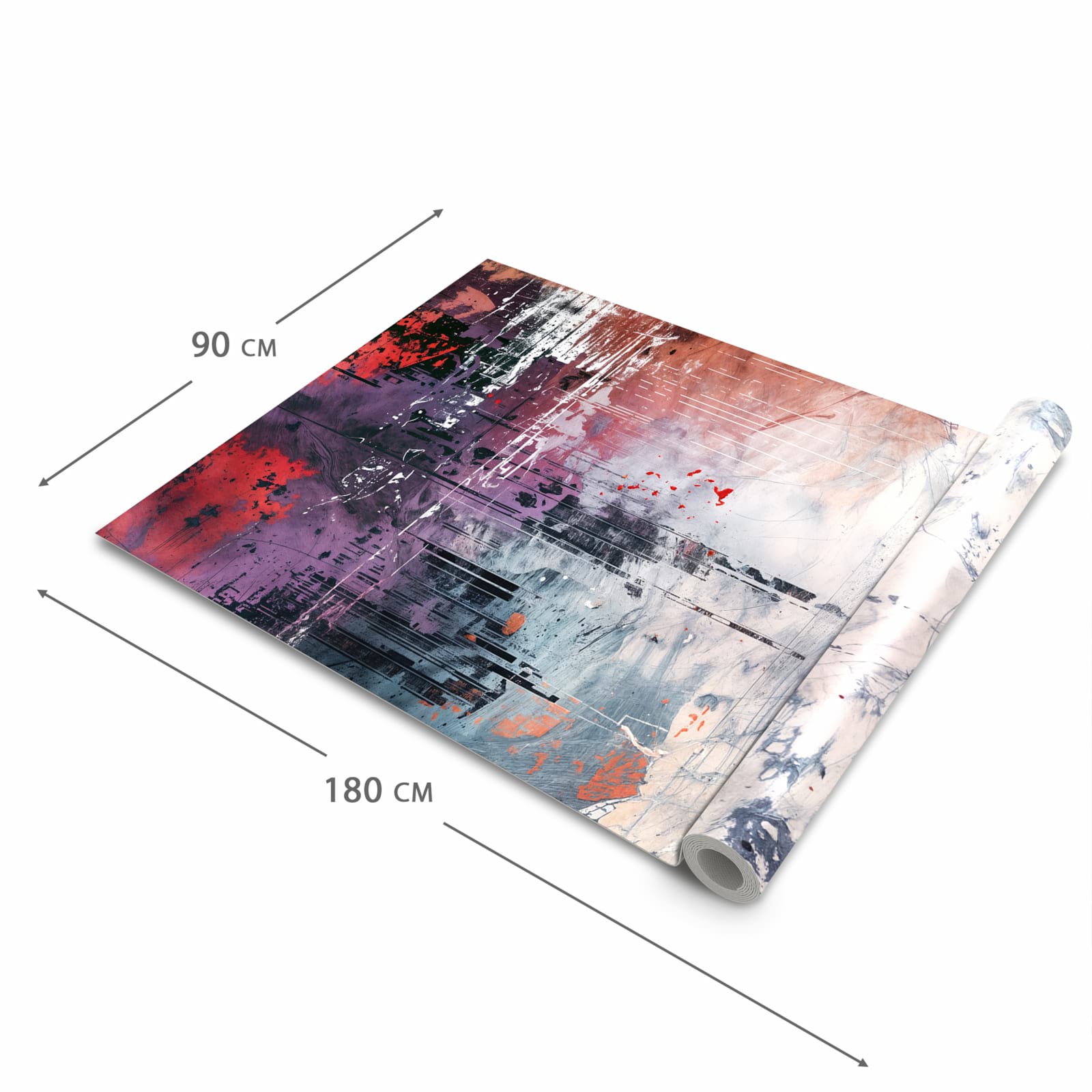 Komfortabler Küchenteppich mit Motiv Kunst von Abstrakte in der Grösse 60x180 cm für die Küche