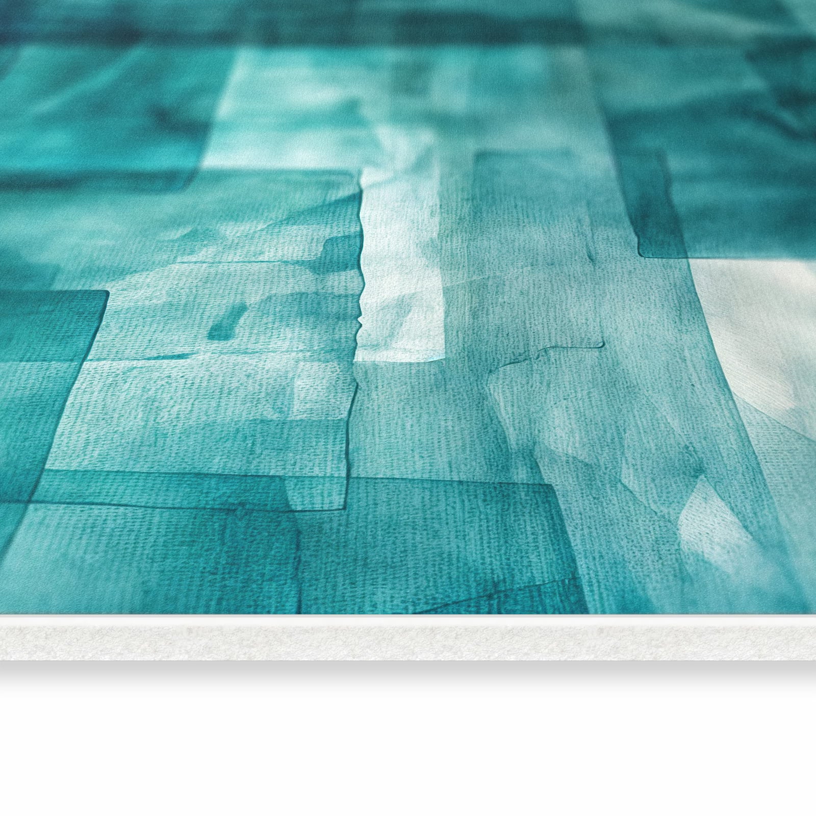 Fleckenresistenter Teppich fürs Esszimmer mit Motiv Abstrakte Formen in seitlicher Ansicht