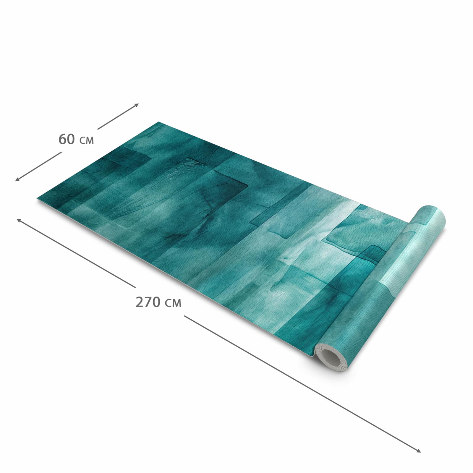 Rutschfester Küchenläufer nach Maß mit Motiv Abstrakte Formen in der Größe 60x180 cm