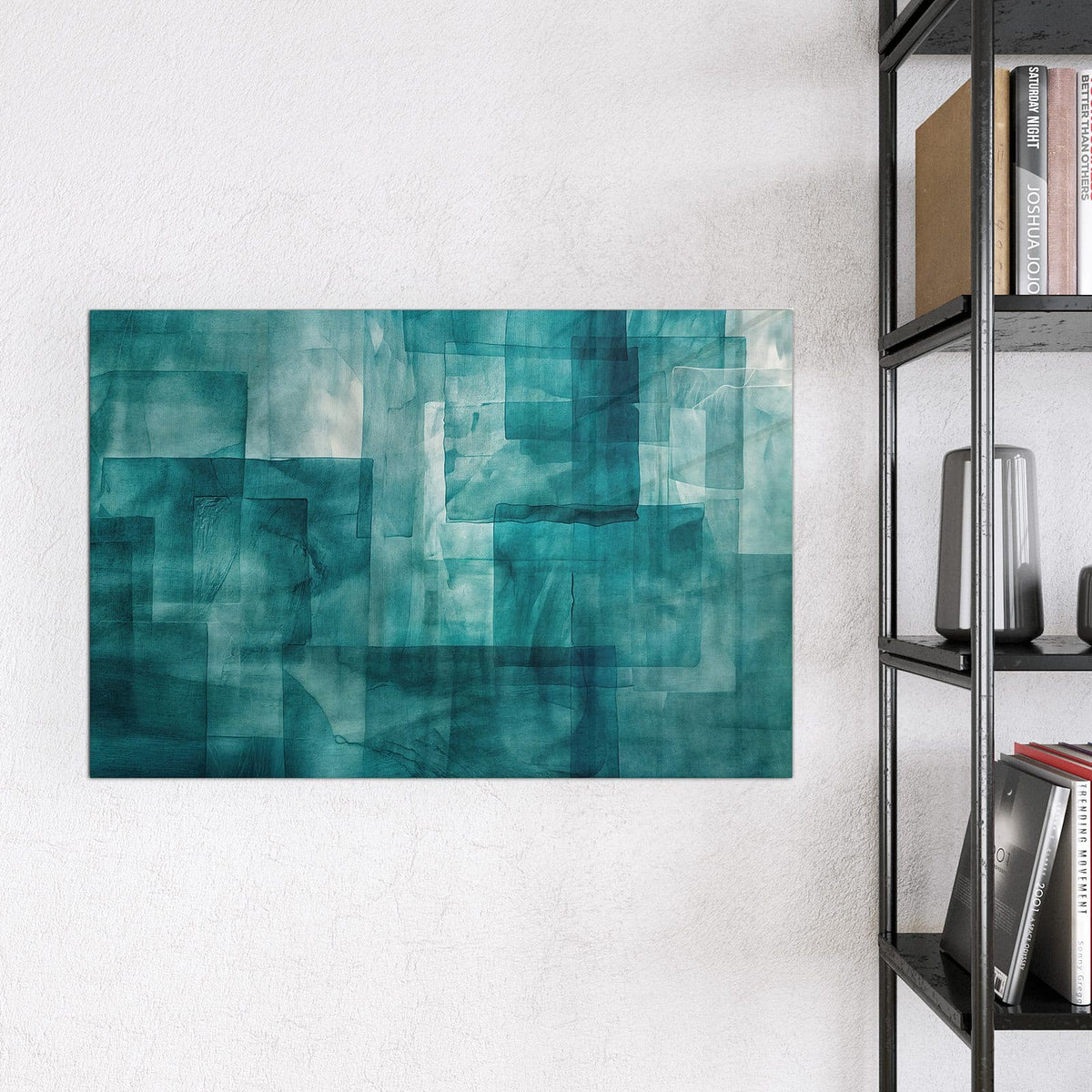 Magnettafel - Transparente Rechtecke – Transparente Rechtecke in Türkis