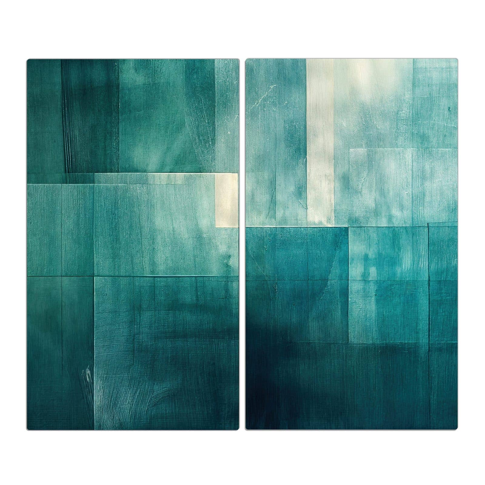 2-teilige Ceranfeld Abdeckungen mit Abstrakter Hintergrund-Motiv in der Frontansicht #grösse_2-Teilig (60x52cm)