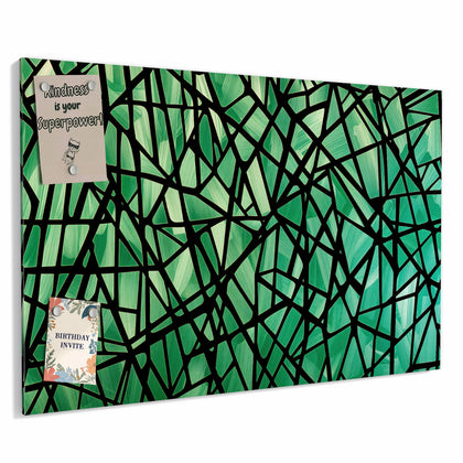 Metall Magnettafel mit dem Motiv Glasmosaik in Grün