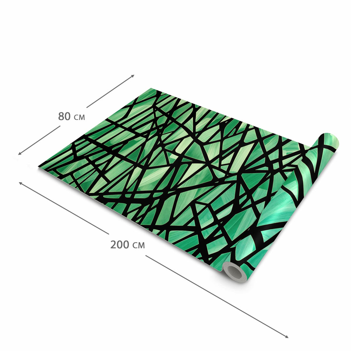 Komfortabler waschbarer Küchenteppich mit Motiv Geometrisches Glasmuster in der Grösse 60x150 cm