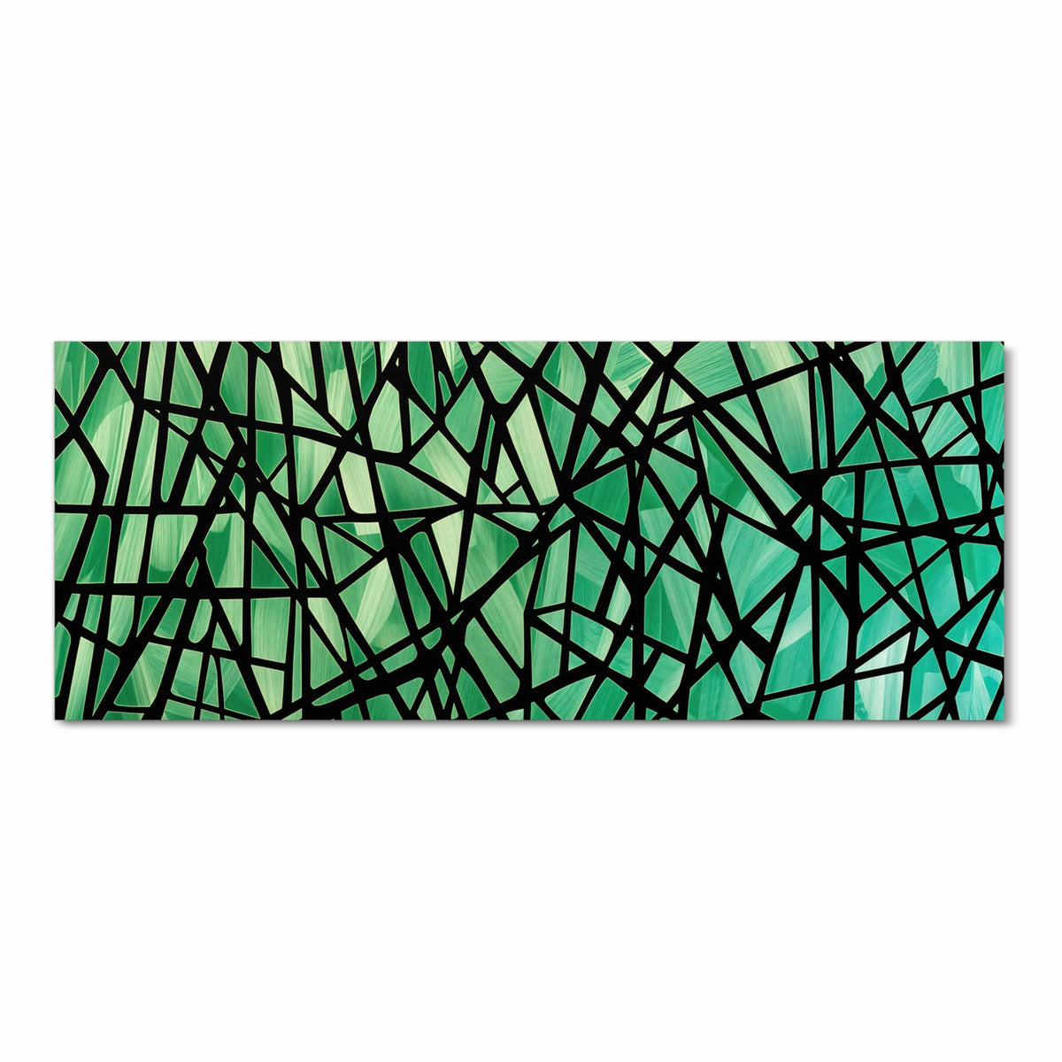 Farbbeständiger abwaschbarer Küchenläufer mit Motiv Geometrisches Glasmuster in Frontansicht