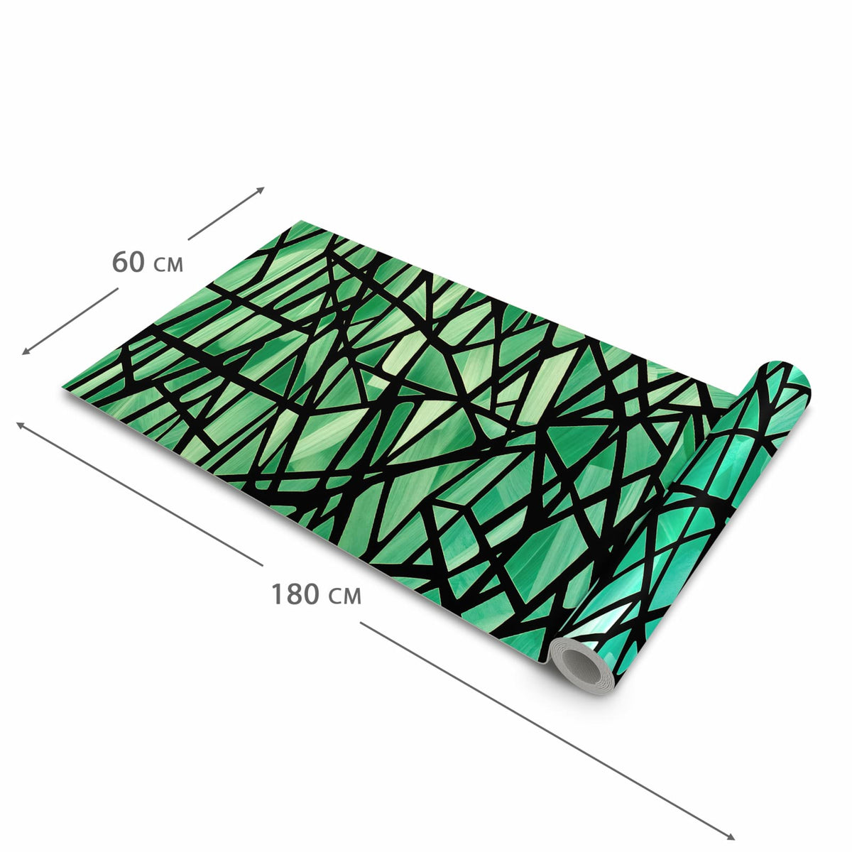 Schmutzabweisender Läufer für die Küche mit Motiv Geometrisches Glasmuster in der Grösse 60x120 cm