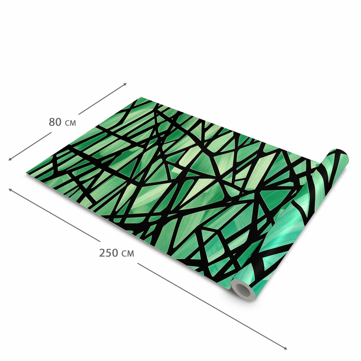 Rutschhemmender Küchenläufer mit Motiv Geometrisches Glasmuster in der Größe 60x150 cm