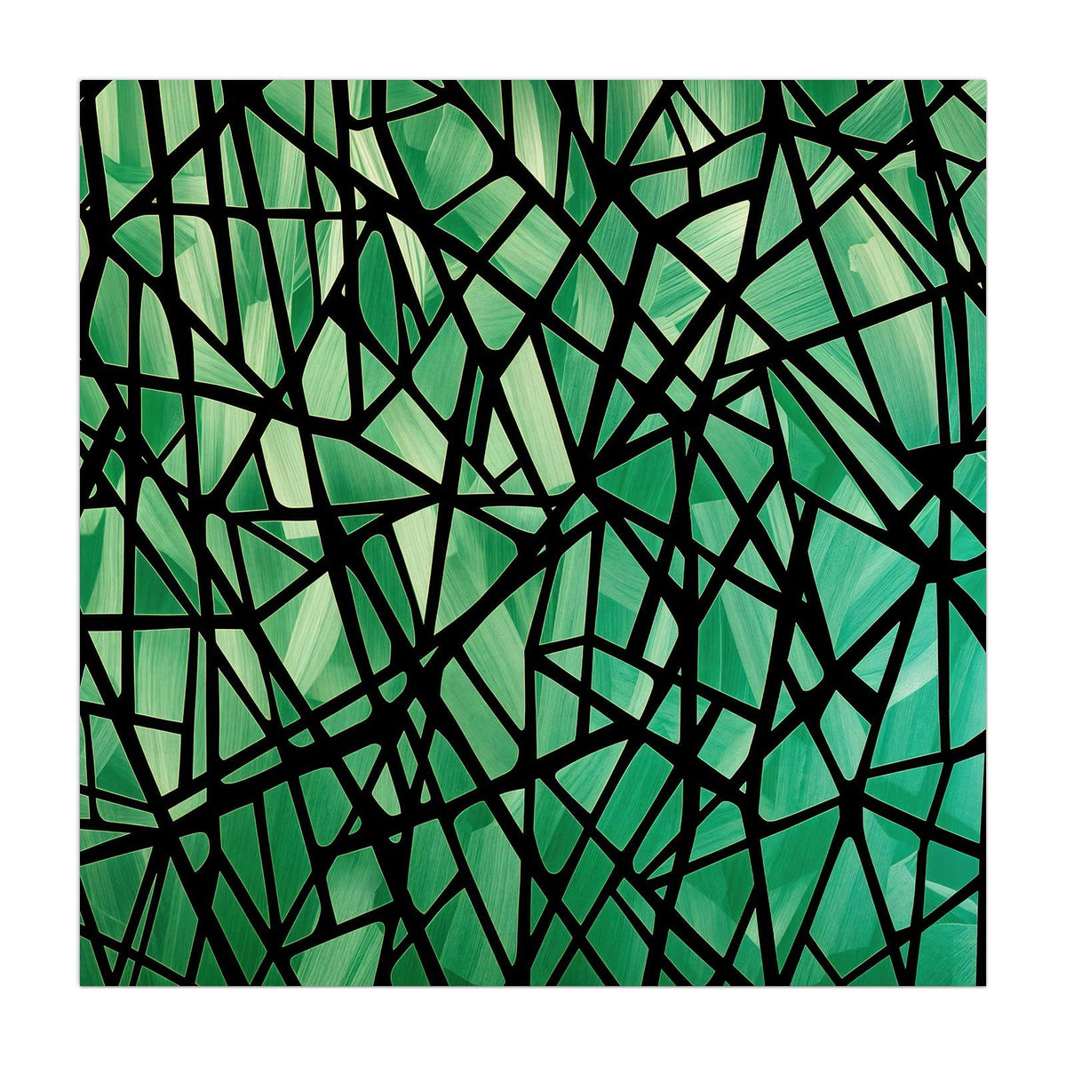 Küchenrückwand aus Glas Glasmosaik in Grün im quadratischen Format, Motiv bildfüllend von vorn