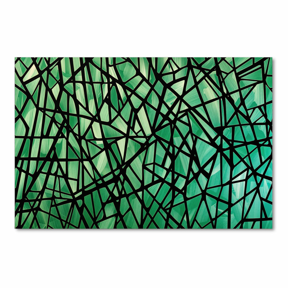Abriebfester Küchenteppich mit Motiv Geometrisches Glasmuster in Frontansicht