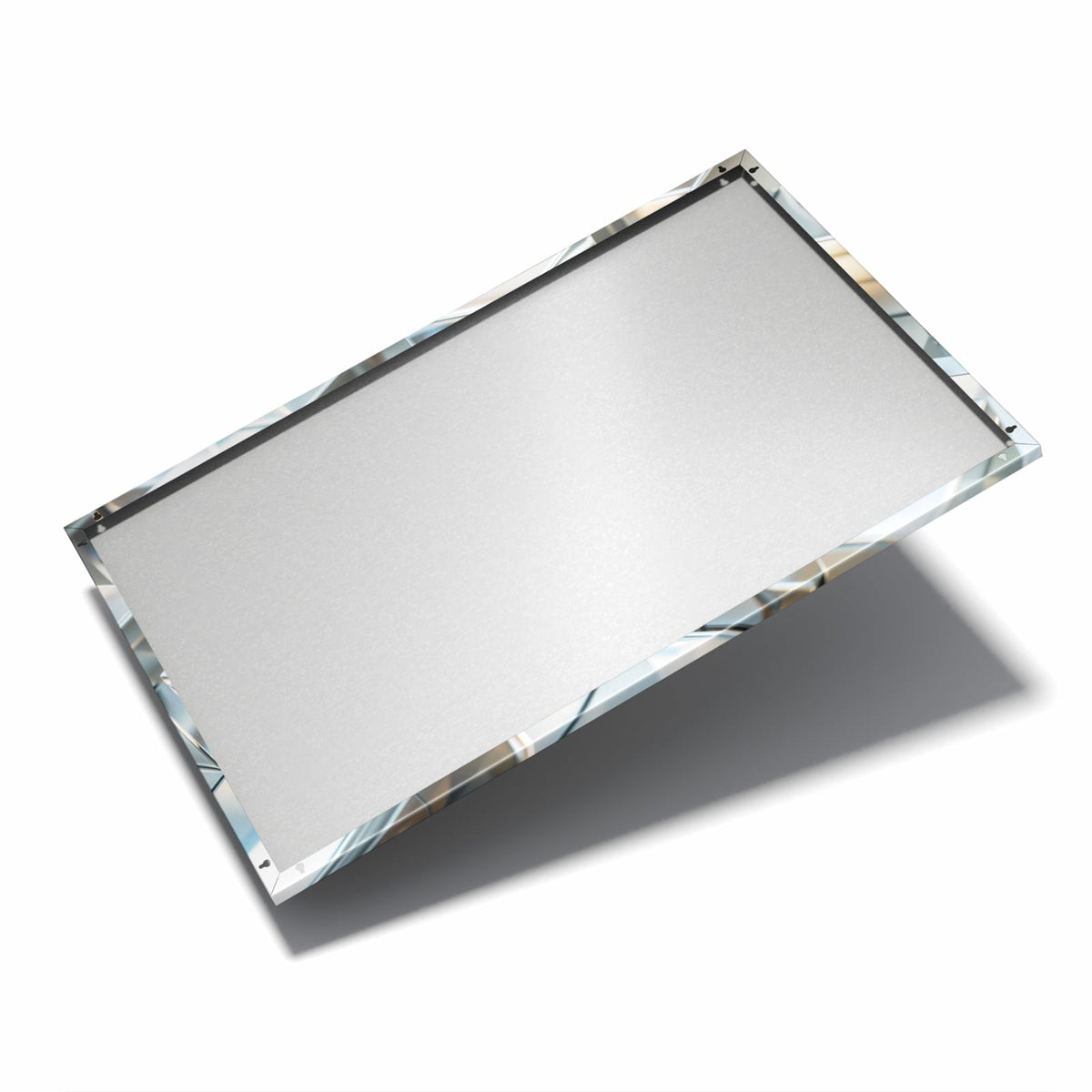 Nur 7 mm – liegt eng an der Wand – Metall Magnettafel - Metallische Würfel