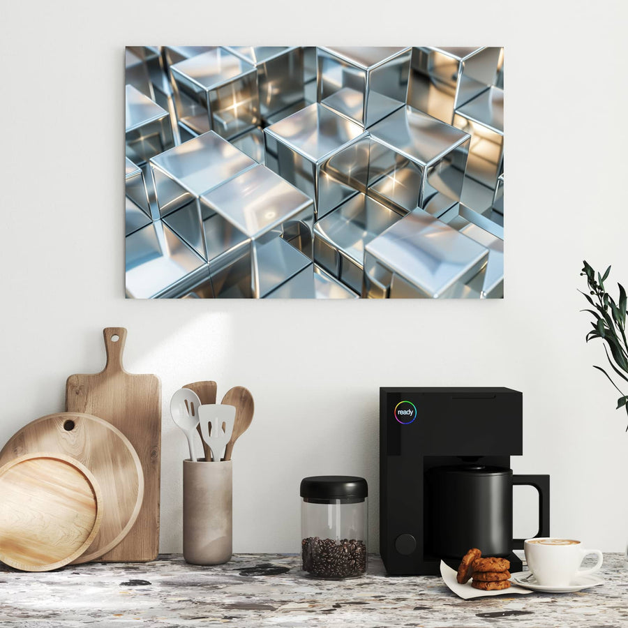 Maße Metall Magnettafel - Metallische Würfel