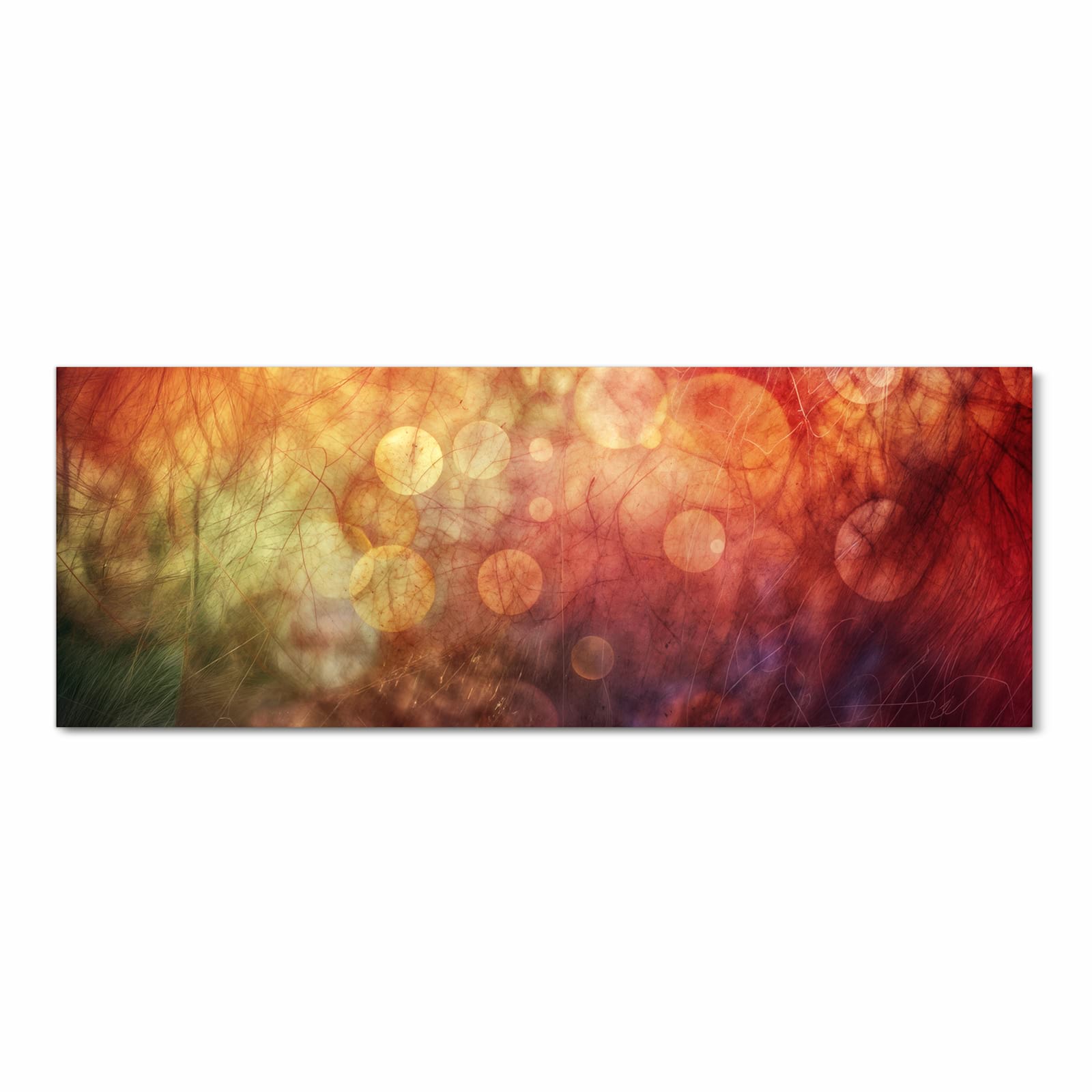 Geräuschdämpfender Bodenläufer mit Motiv Abstrakte Kreise in Frontansicht