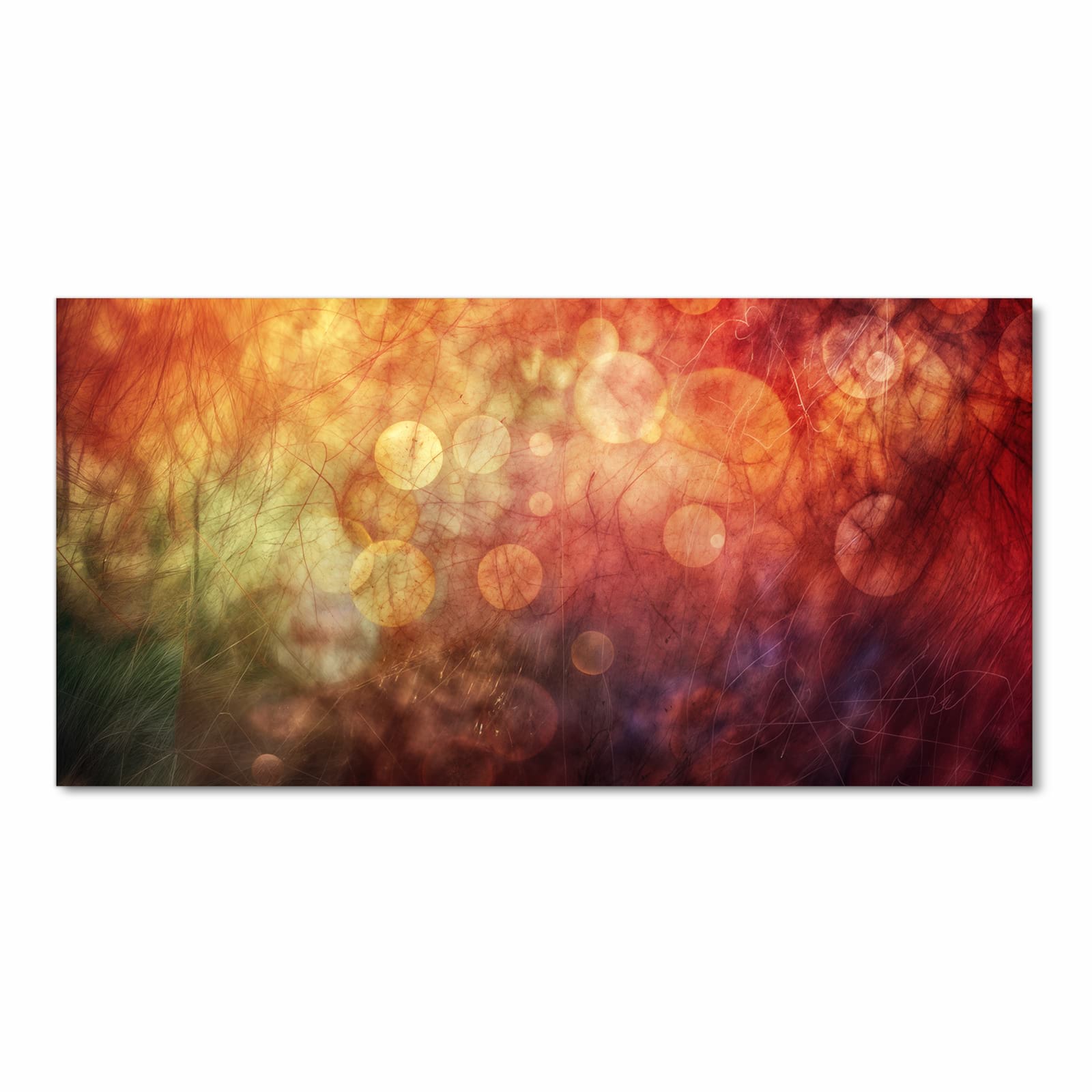 Langlebiger waschbarer Küchenläufer mit Motiv Abstrakte Kreise in Frontansicht