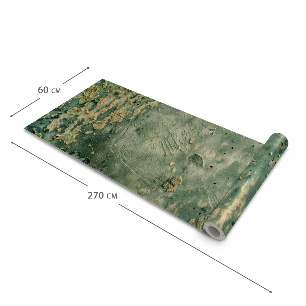 Pflegeleichter waschbarer Küchenteppich mit Motiv Abblätternde Wandfarbe in der Grösse 90x240 cm