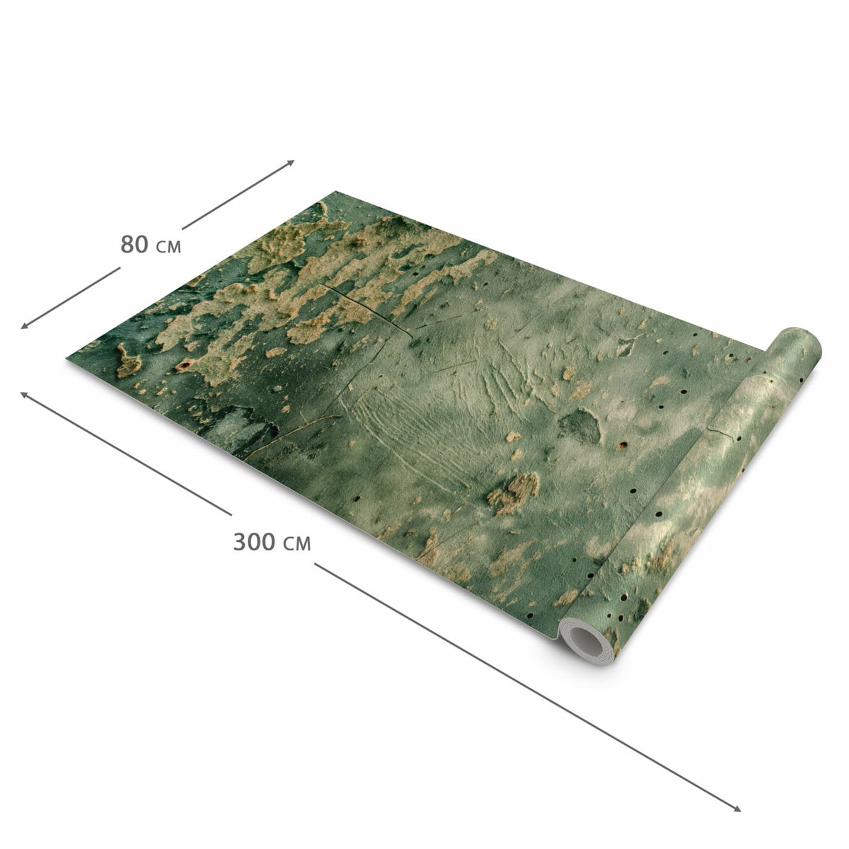 Strapazierfähiger Küchenteppich mit Motiv Abblätternde Wandfarbe in der Grösse 90x240 cm