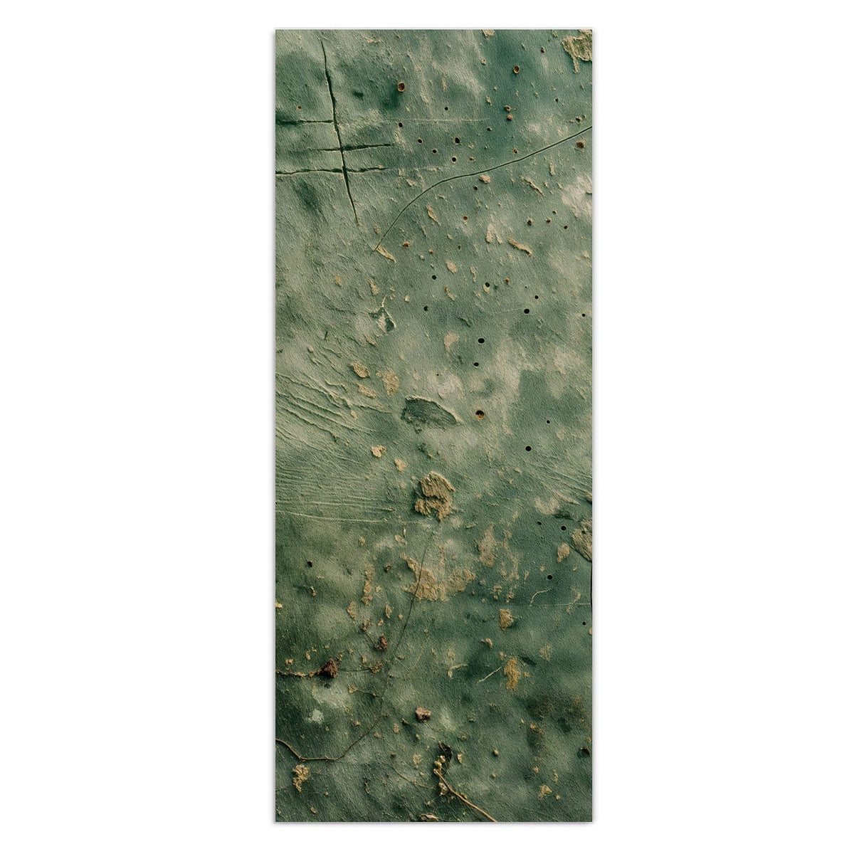 Wandbild - Grüne Patina - Hochformat – Grüne Patina mit Kratzern