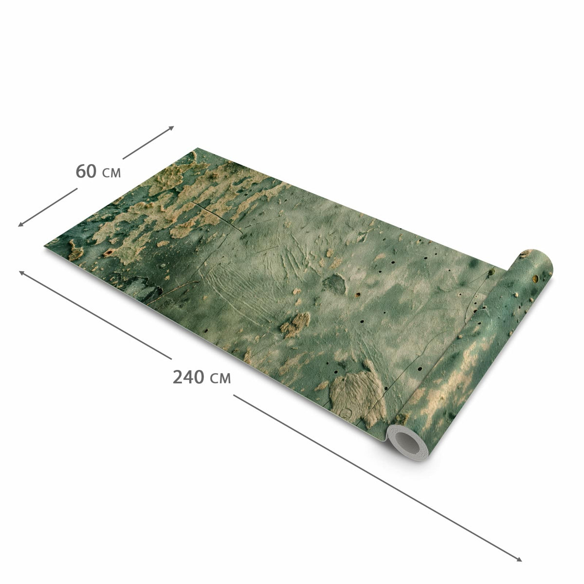 Flacher rutschfester Küchenteppich mit Motiv Abblätternde Wandfarbe in der Grösse 90x240 cm