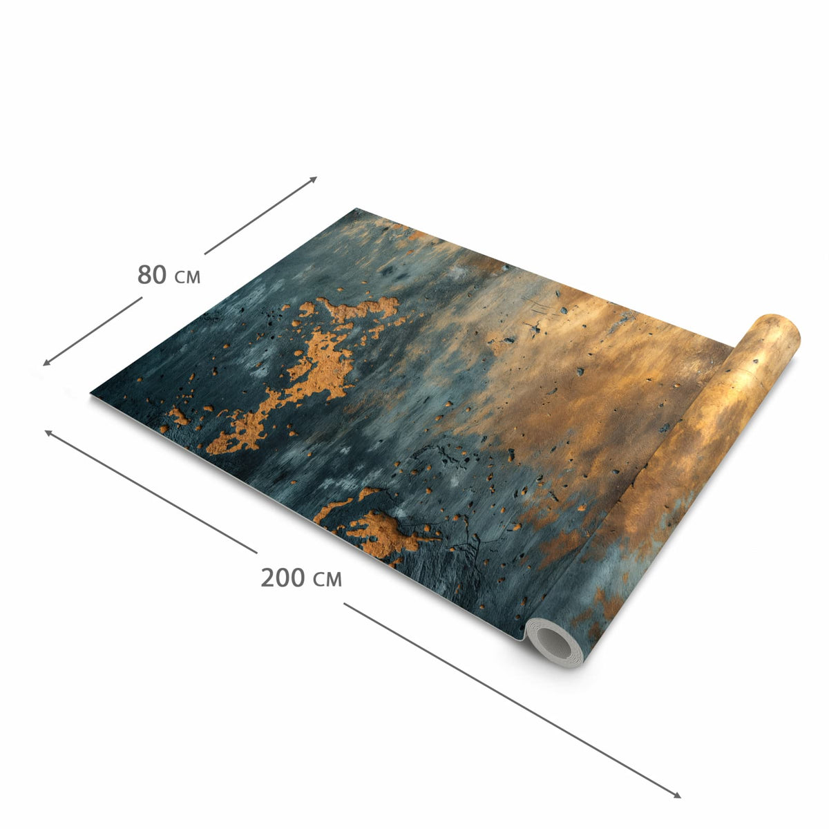 Pflegeleichter Küchenläufer mit Motiv verwitterte Wand in der Grösse 60x120 cm