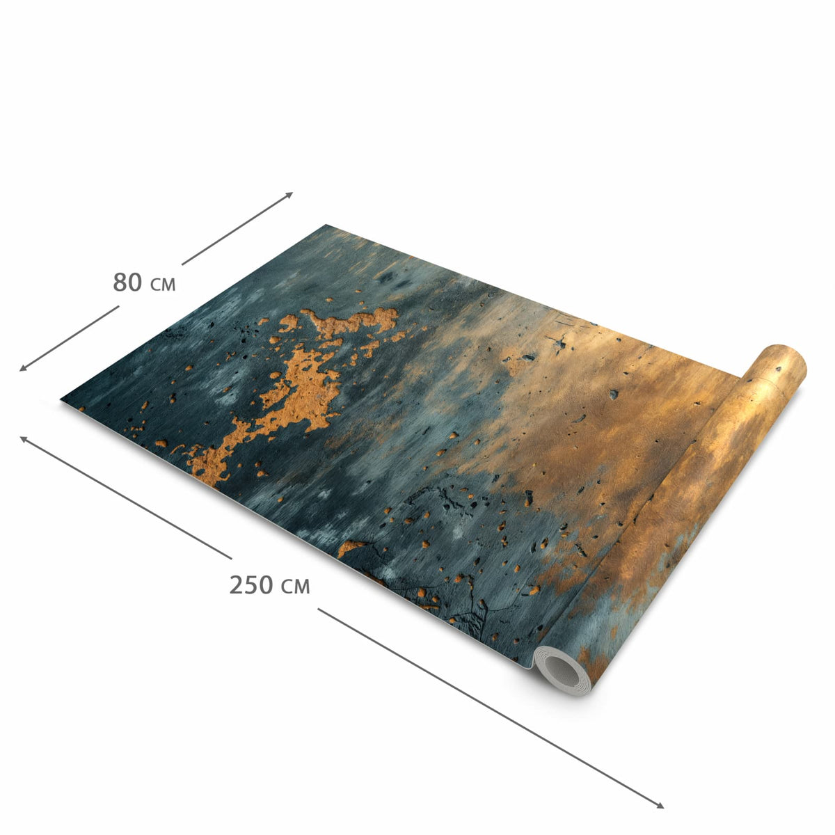 Waschbarer Küchenläufer mit Motiv verwitterte Wand in der Größe 60x120 cm, angenehme Haptik