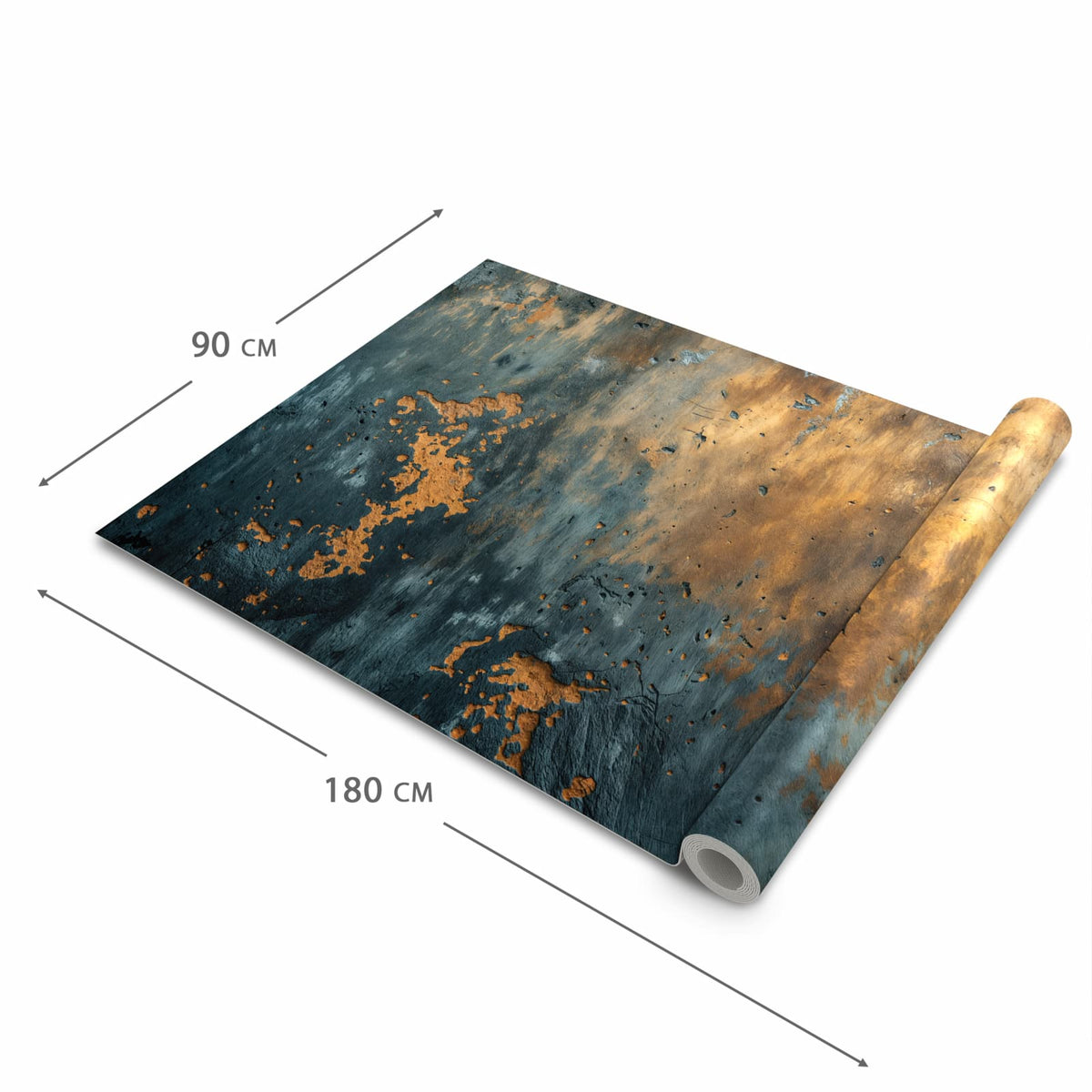Waschbarer rutschfester Küchenläufer mit Motiv verwitterte Wand in der Grösse 60x120 cm