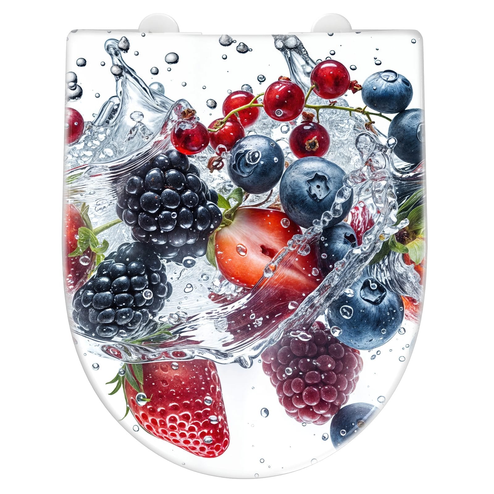 WC-Sitz mit Absenkautomatik Beeren im Wasser