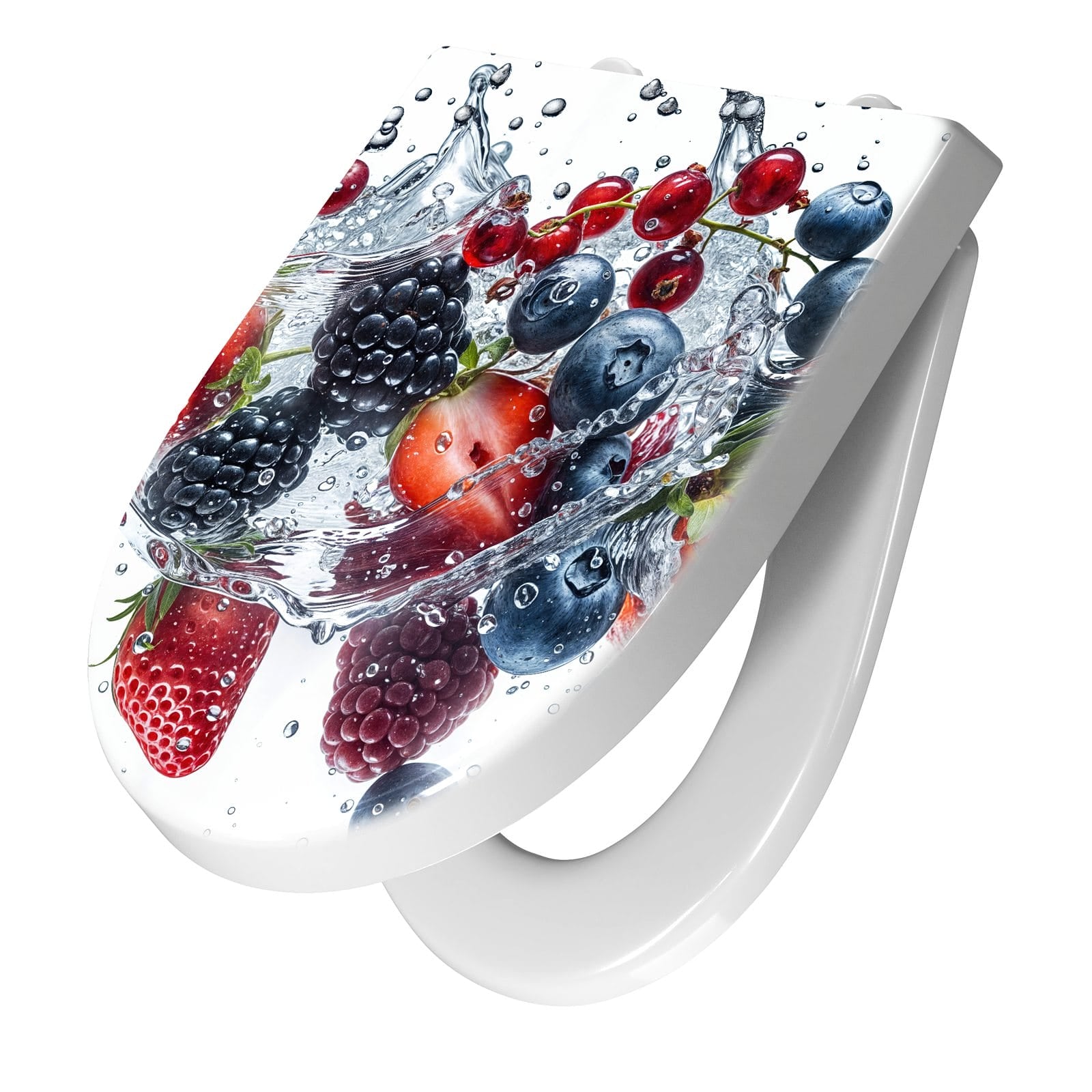 WC-Sitz mit Absenkautomatik Beeren im Wasser