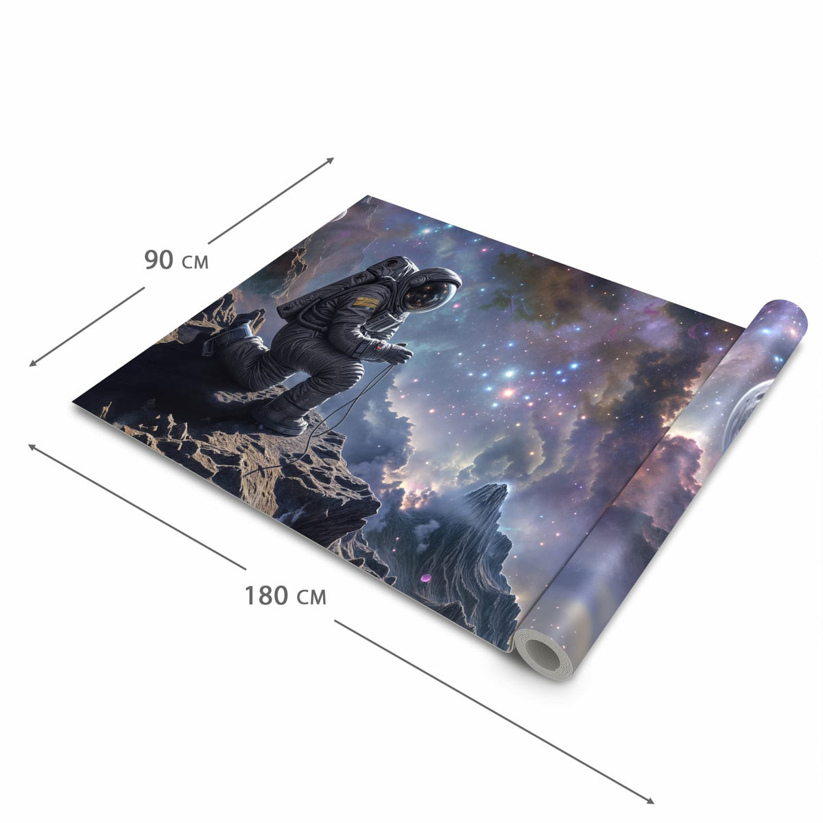 Schmutzabweisender waschbarer Küchenläufer mit Motiv In All Astronaut in der Größe 90x180 cm