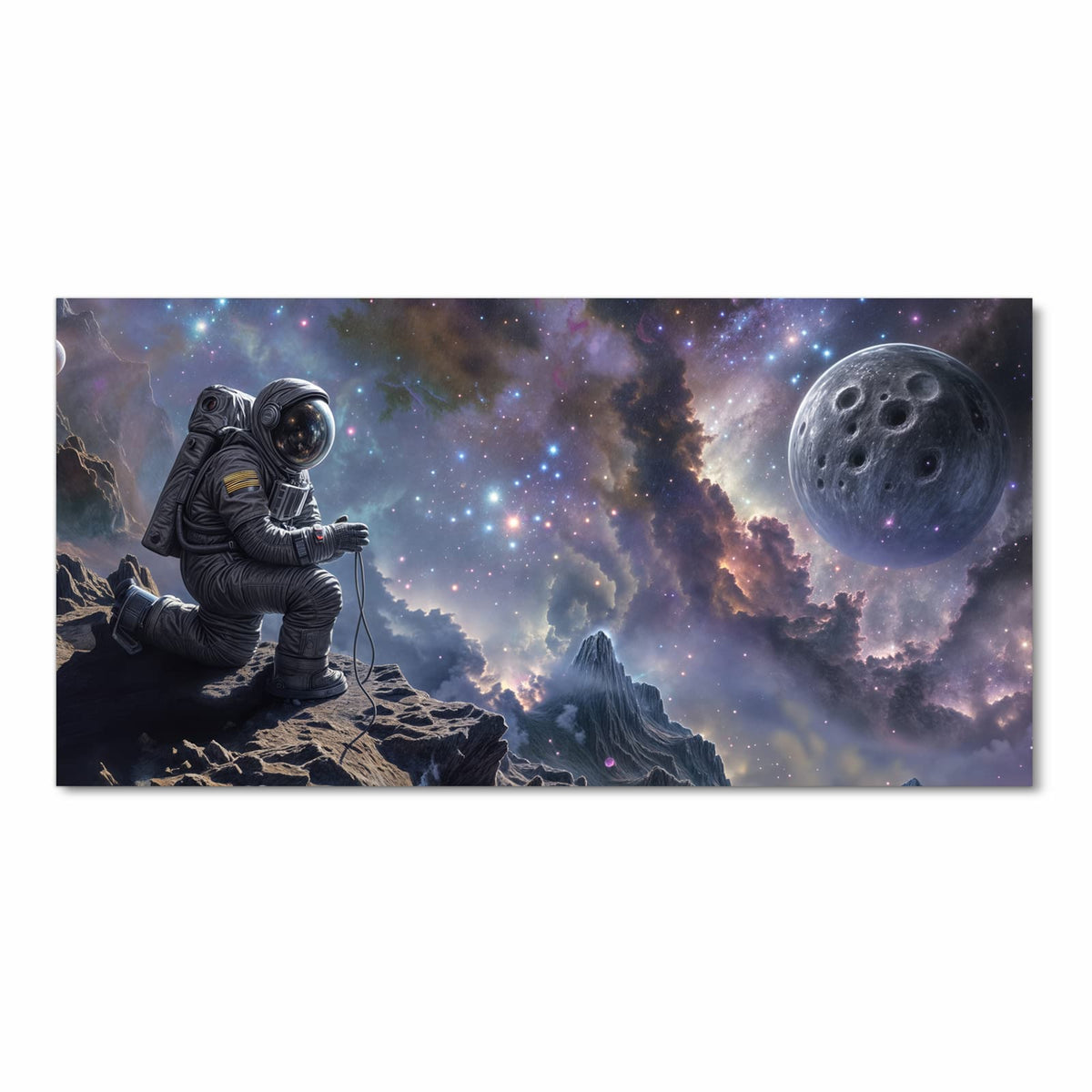 Pflegeleichter Küchenläufer mit Motiv In All Astronaut in Frontansicht