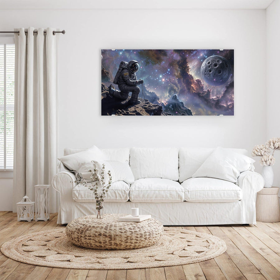 Maße Wandbild - Astronaut und Galaxie - Querformat
