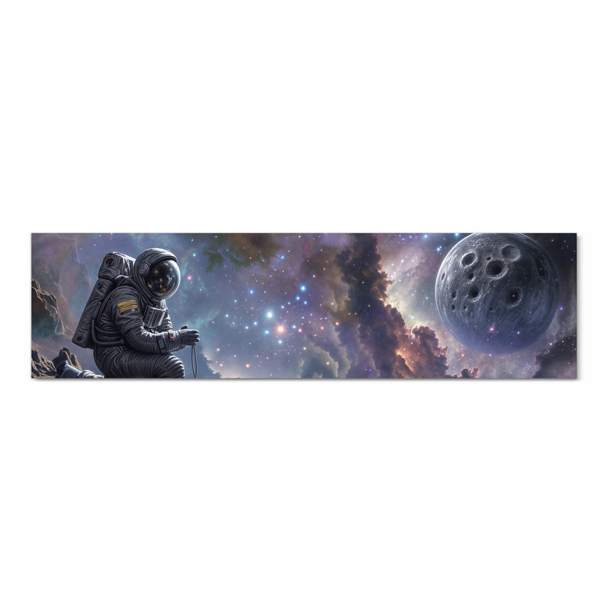 Waschbarer dünner Küchenteppich mit Motiv In All Astronaut in Frontansicht für Ordnung