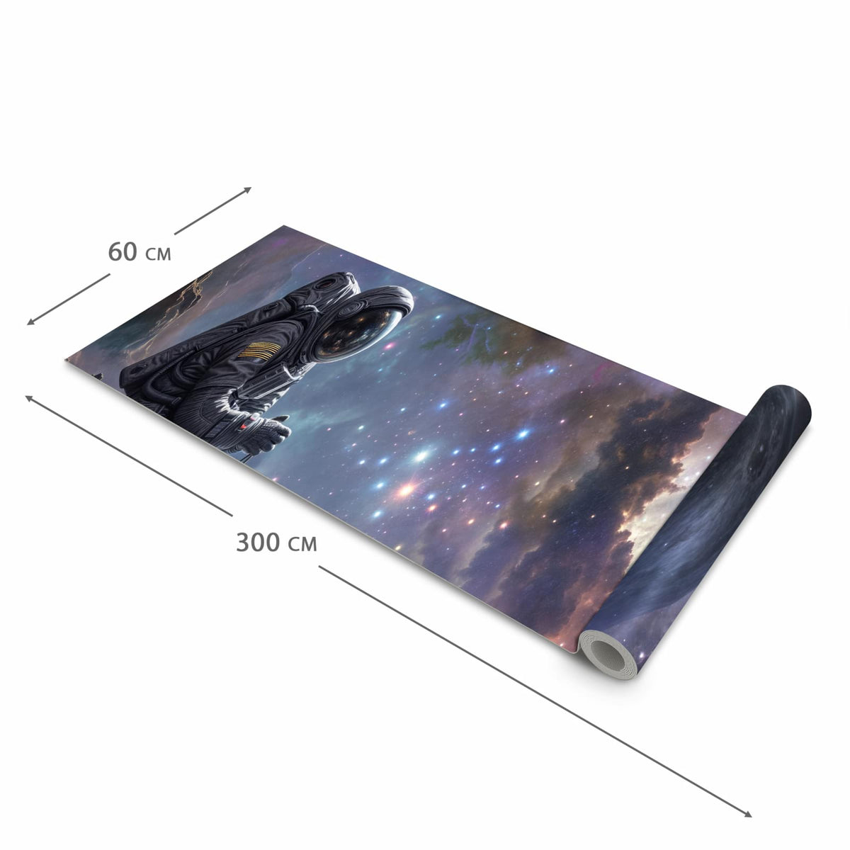 Geräuschdämpfender Küchenläufer mit Motiv In All Astronaut in der Grösse 90x180 cm