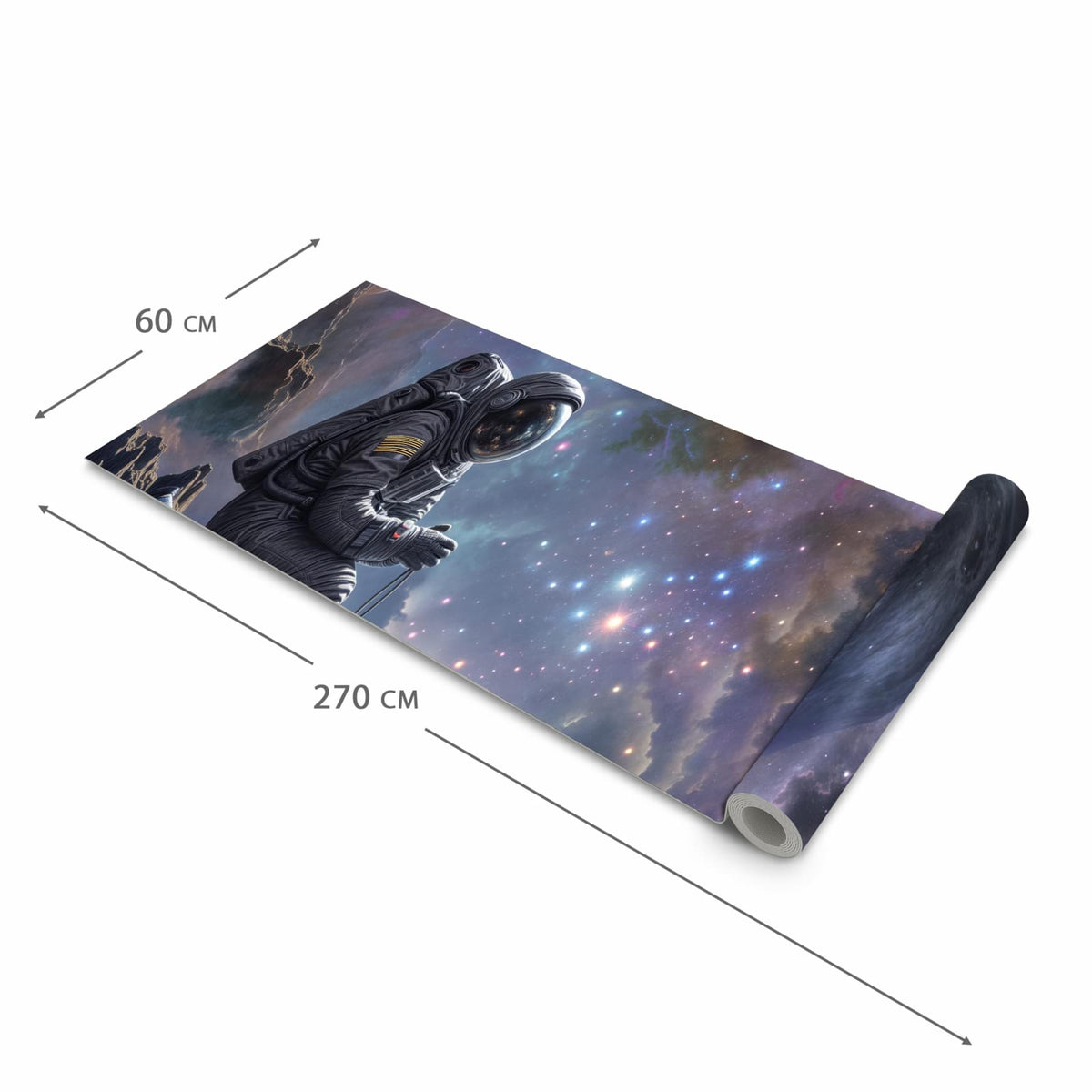 Zeitsparender waschbarer Küchenteppich mit Motiv In All Astronaut in der Grösse 80x300 cm