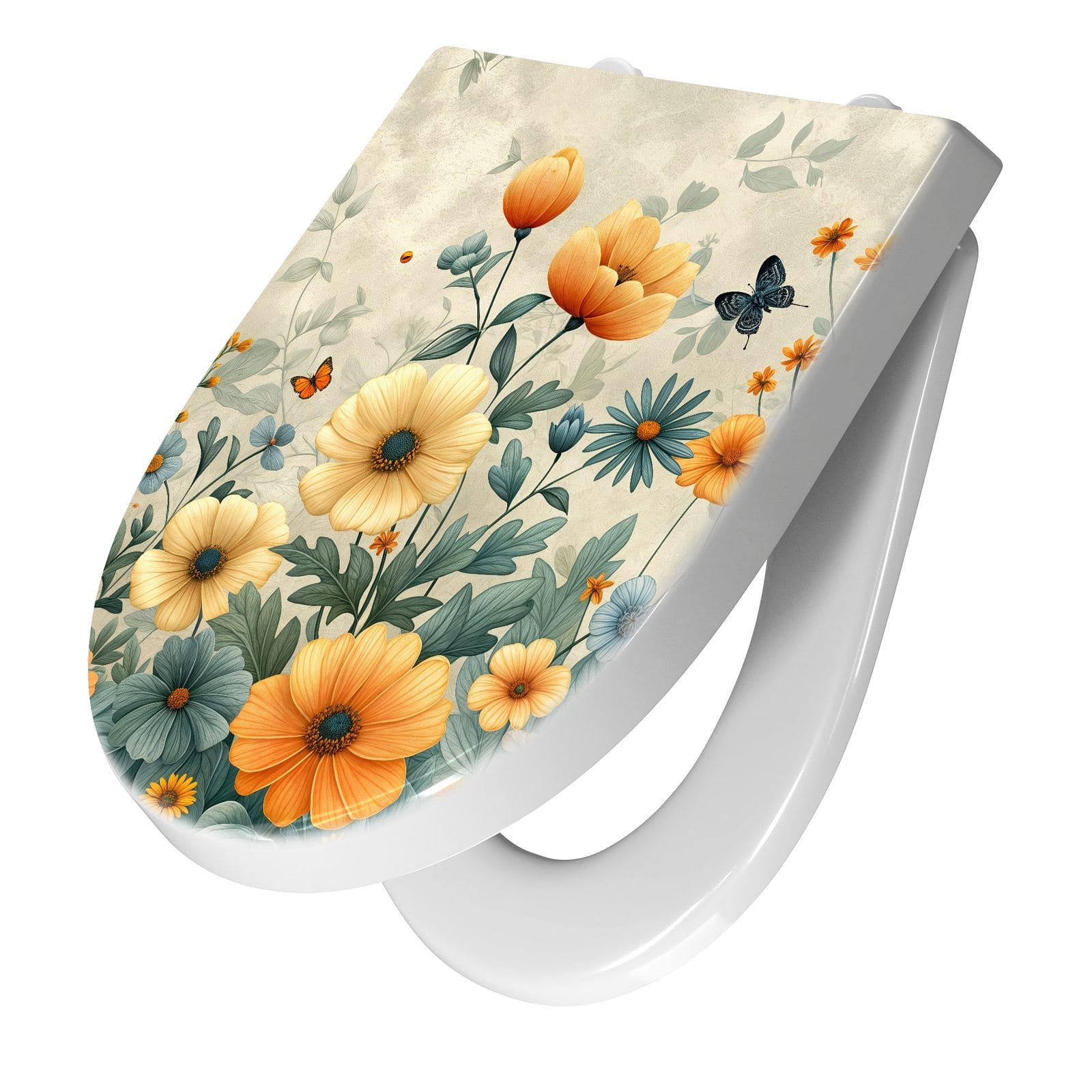 WC-Sitz mit Absenkautomatik Blumenwiese