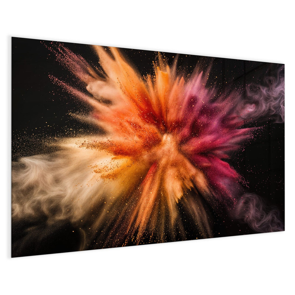 4 mm Glas statt lackiertem Blech – Magnettafel - Farbpulver auf Schwarz