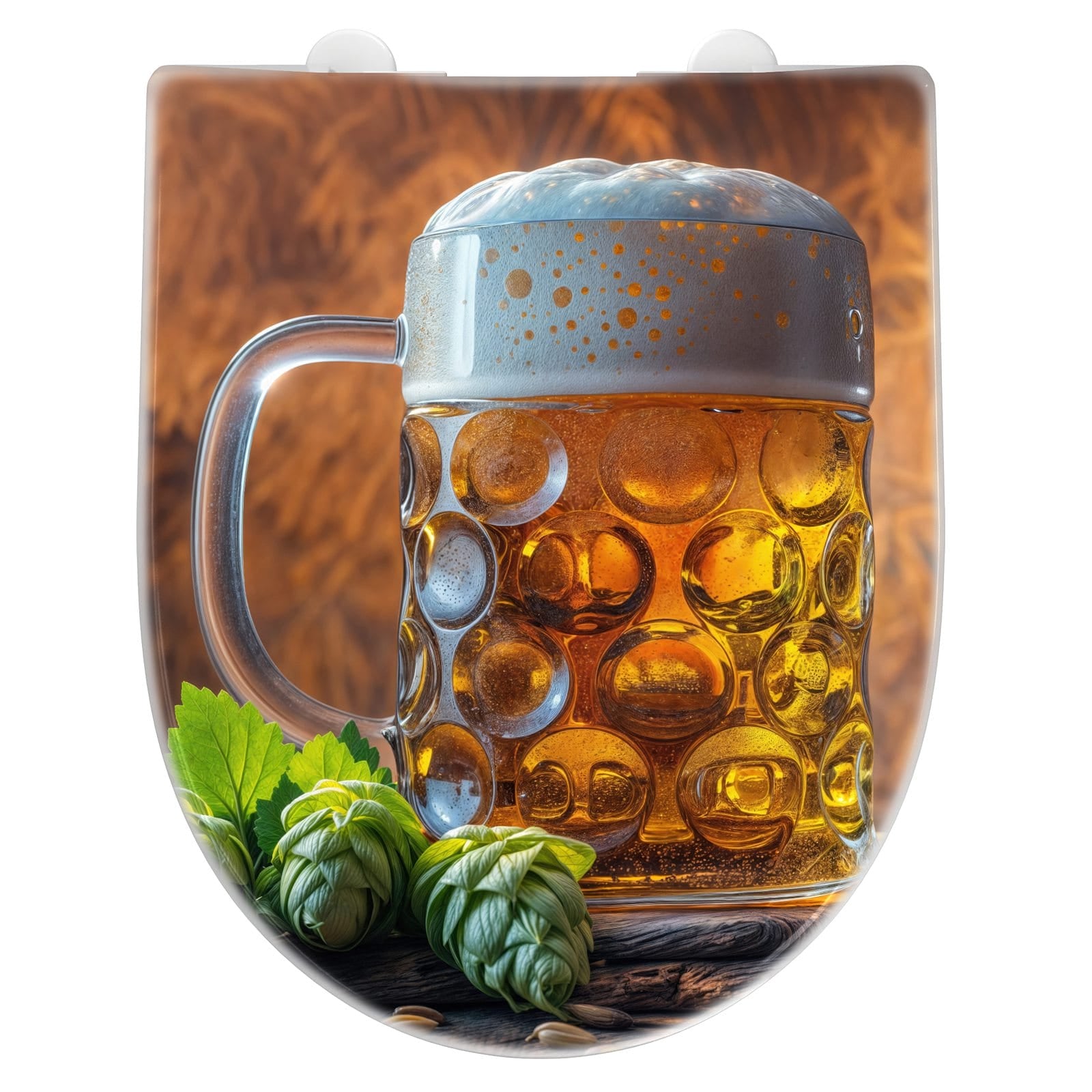 WC-Sitz mit Absenkautomatik Bierkrug