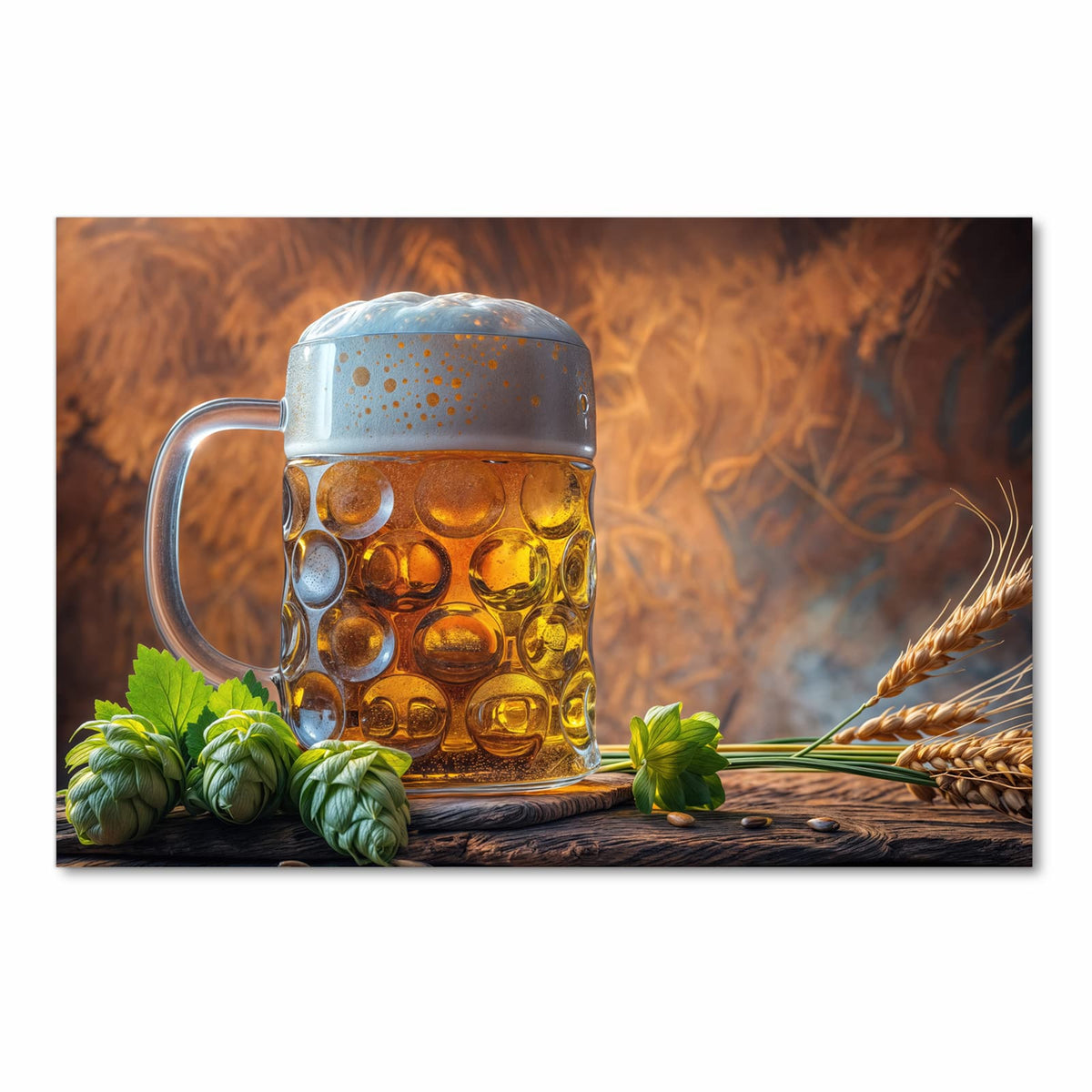 Waschbarer Küchenläufer mit Motiv Bierkrug in Frontansicht für angenehme Haptik