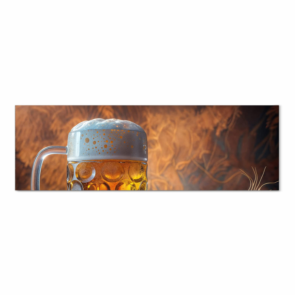 Hygienischer rutschfester Küchenläufer mit Motiv Bierkrug in Frontansicht