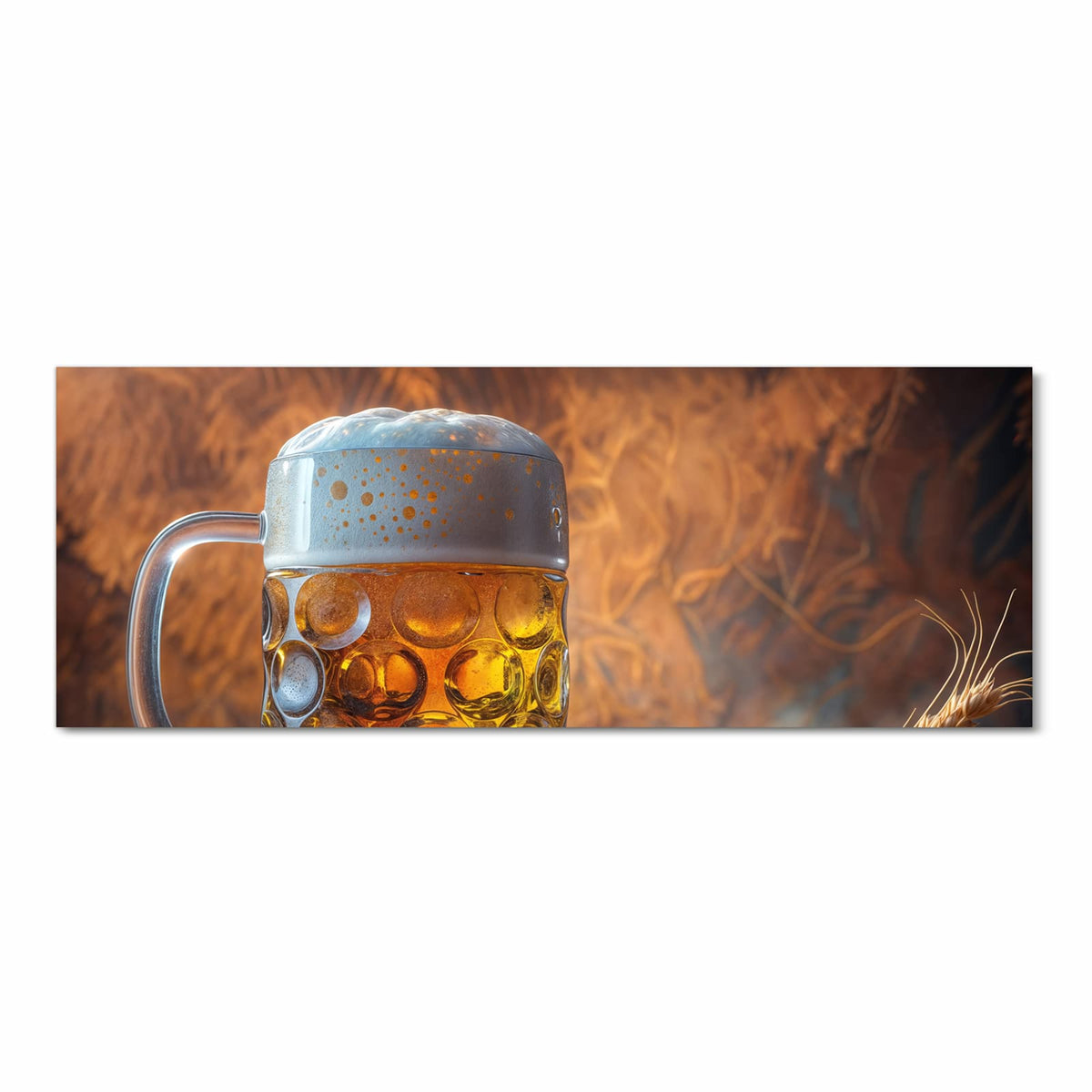 Langlebiger waschbarer Küchenläufer mit Motiv Bierkrug in Frontansicht