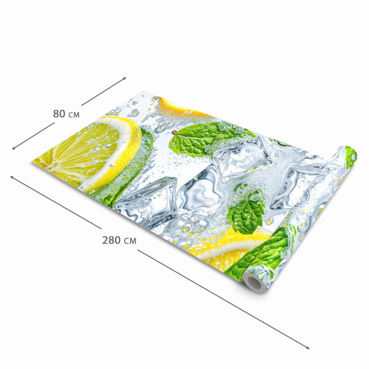 UV-beständiger Küchenläufer mit Motiv Zitrusfrische in der Grösse 90x240 cm