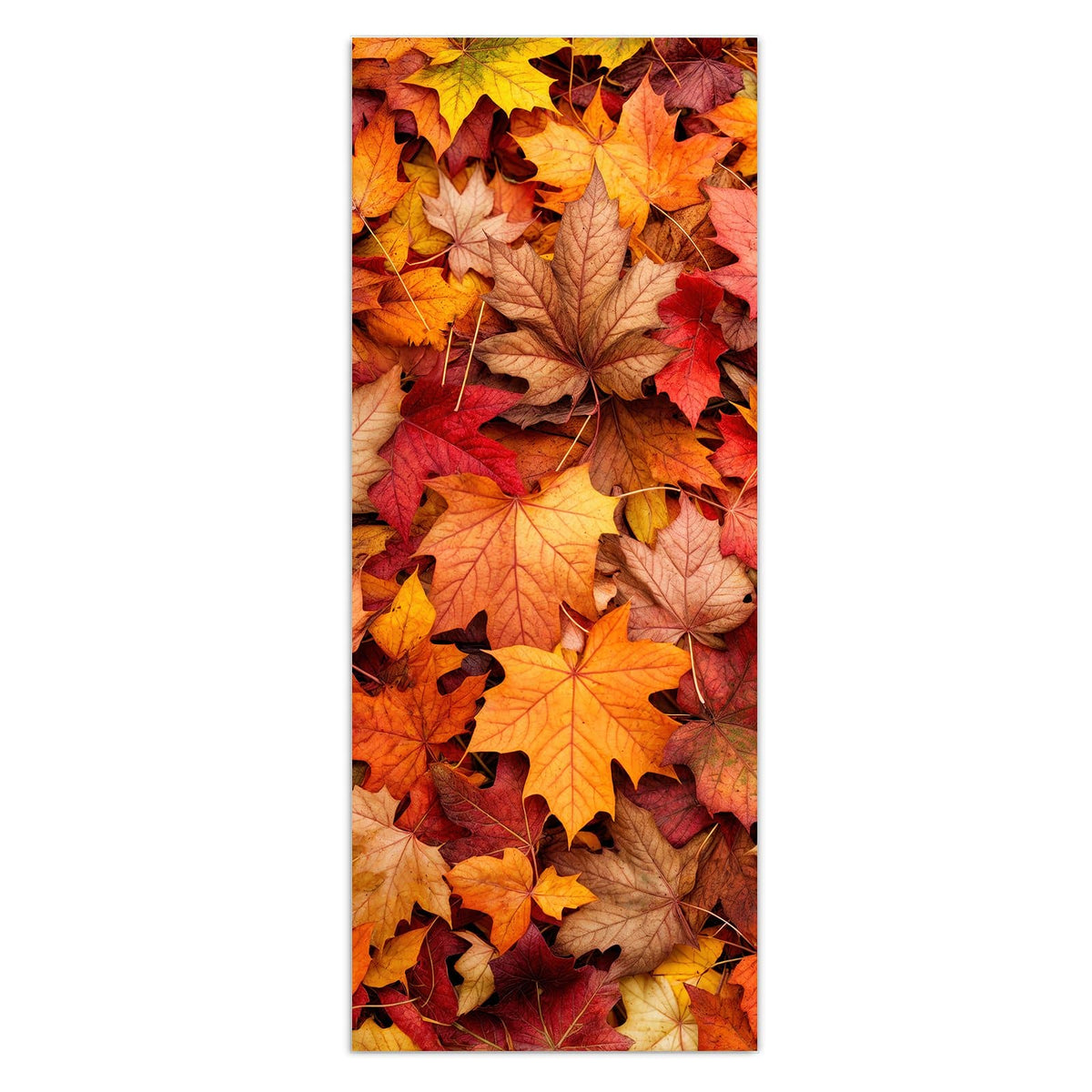 Wandbild - Ahornblätter von oben - Hochformat – Ahornblätter in Herbstfarben