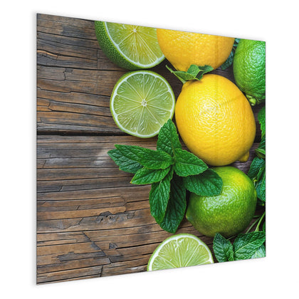 Magnettafel mit dem Motiv Zitronen und Limetten