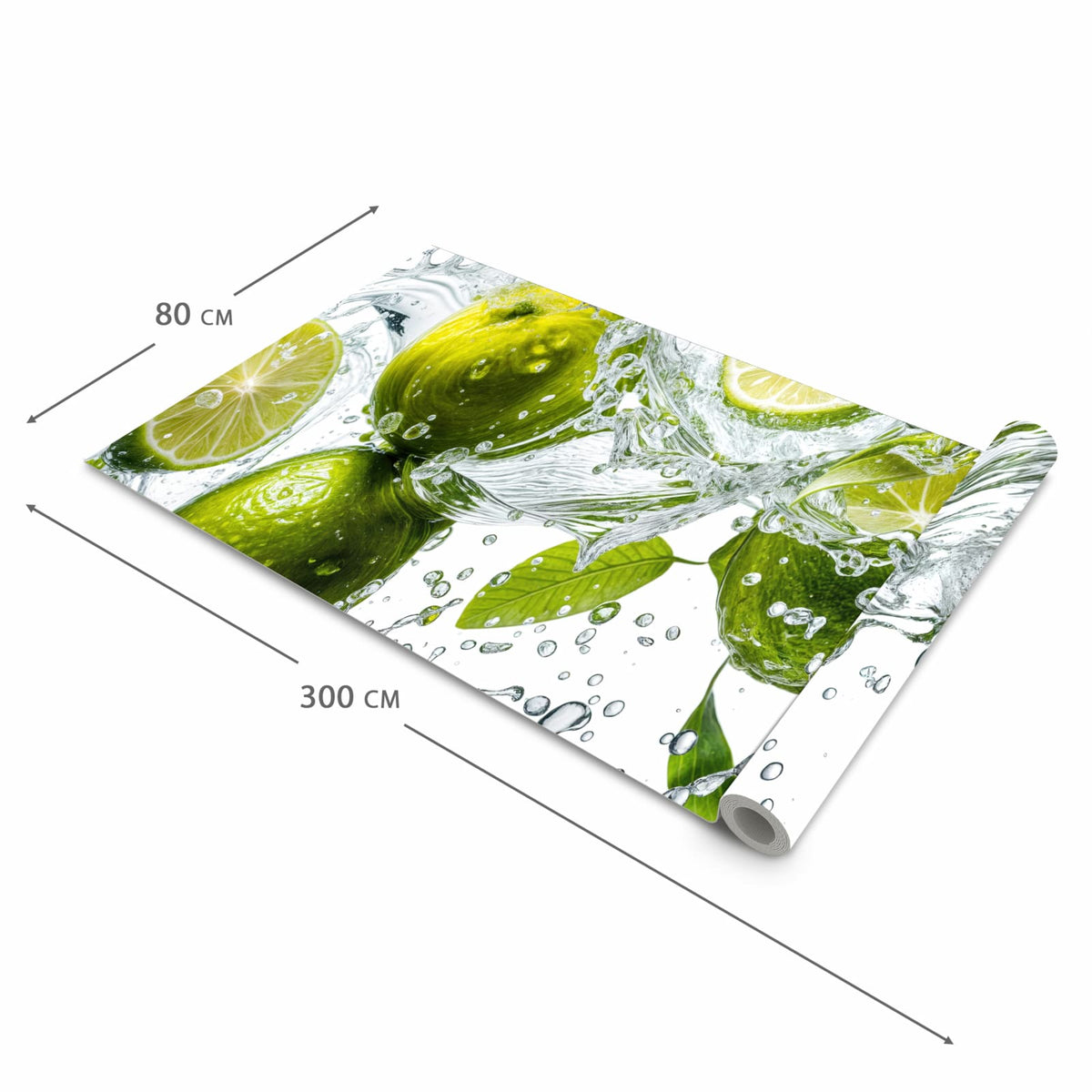 Komfortabler Läufer flur rutschfest mit Motiv Zitrusfrucht Spritzer in der Grösse 80x250 cm