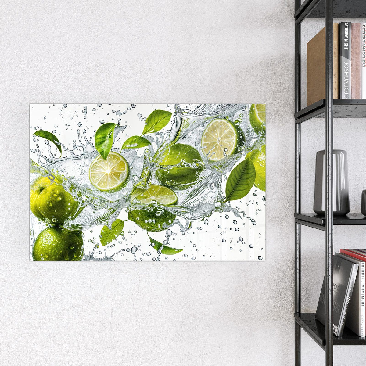 9 Größen – von 30 × 30 bis 120 × 90 cm – Magnettafel - Limetten im Wasser