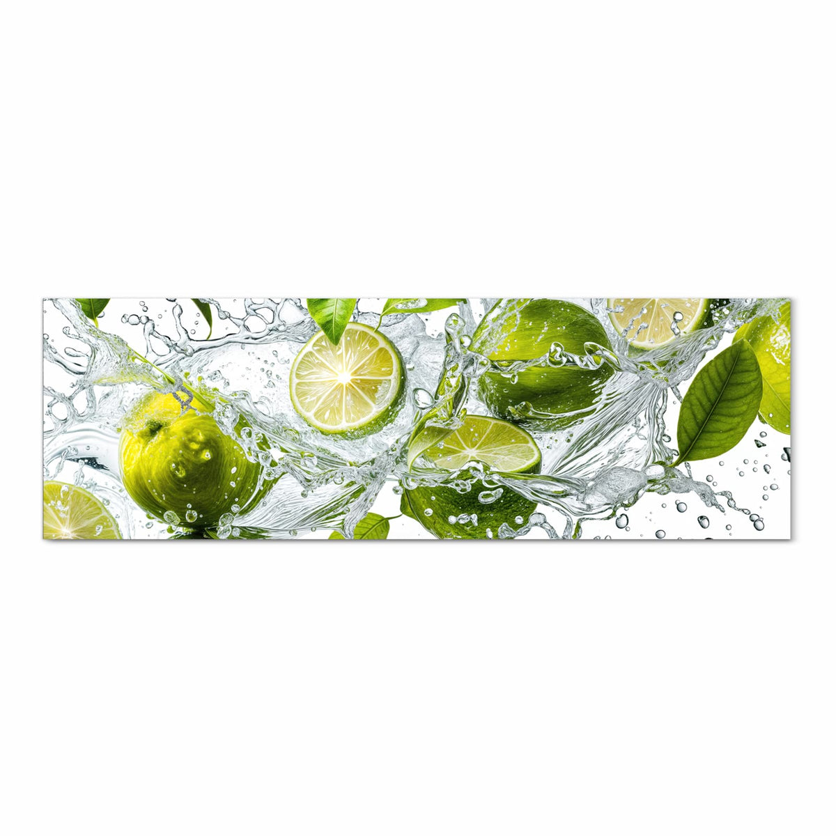 Pflegeleichter Küchenläufer mit Motiv Zitrusfrucht Spritzer in Frontansicht