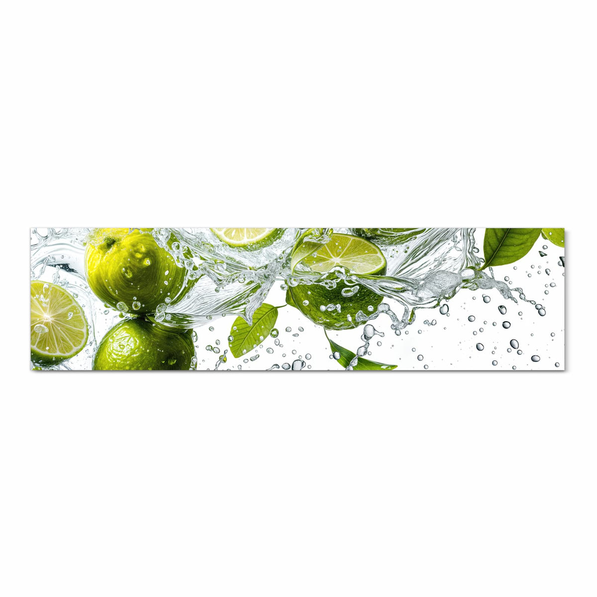 Rutschfester Küchenvorleger mit Motiv Zitrusfrucht Spritzer in Frontansicht