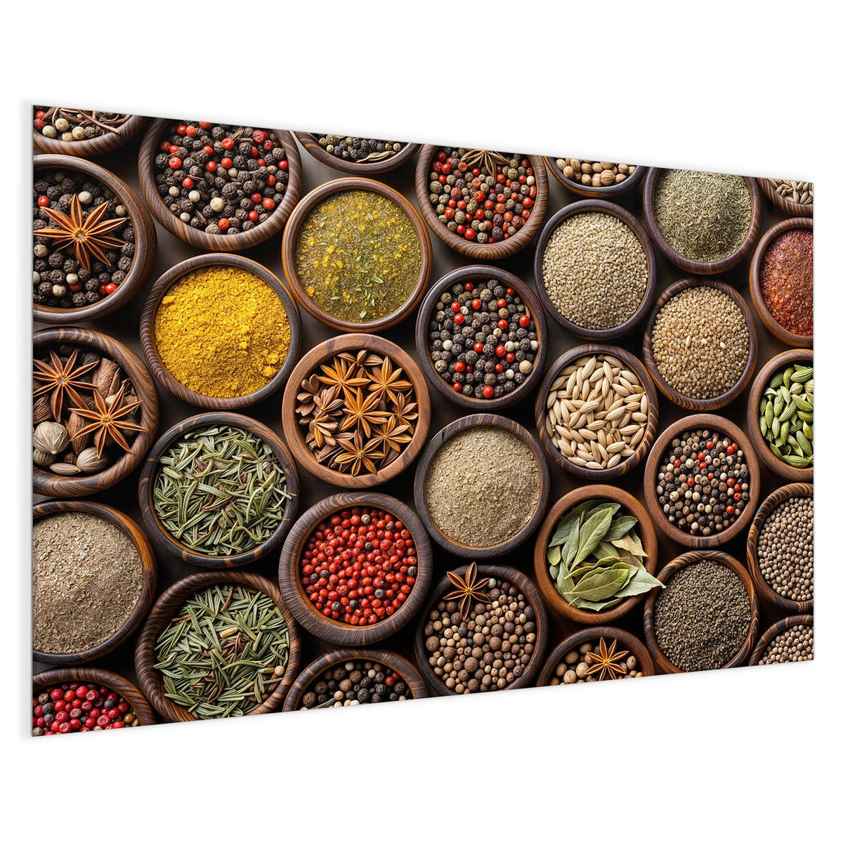 4 mm Glas statt lackiertem Blech – Magnettafel - Dunkle Gewürzschalen