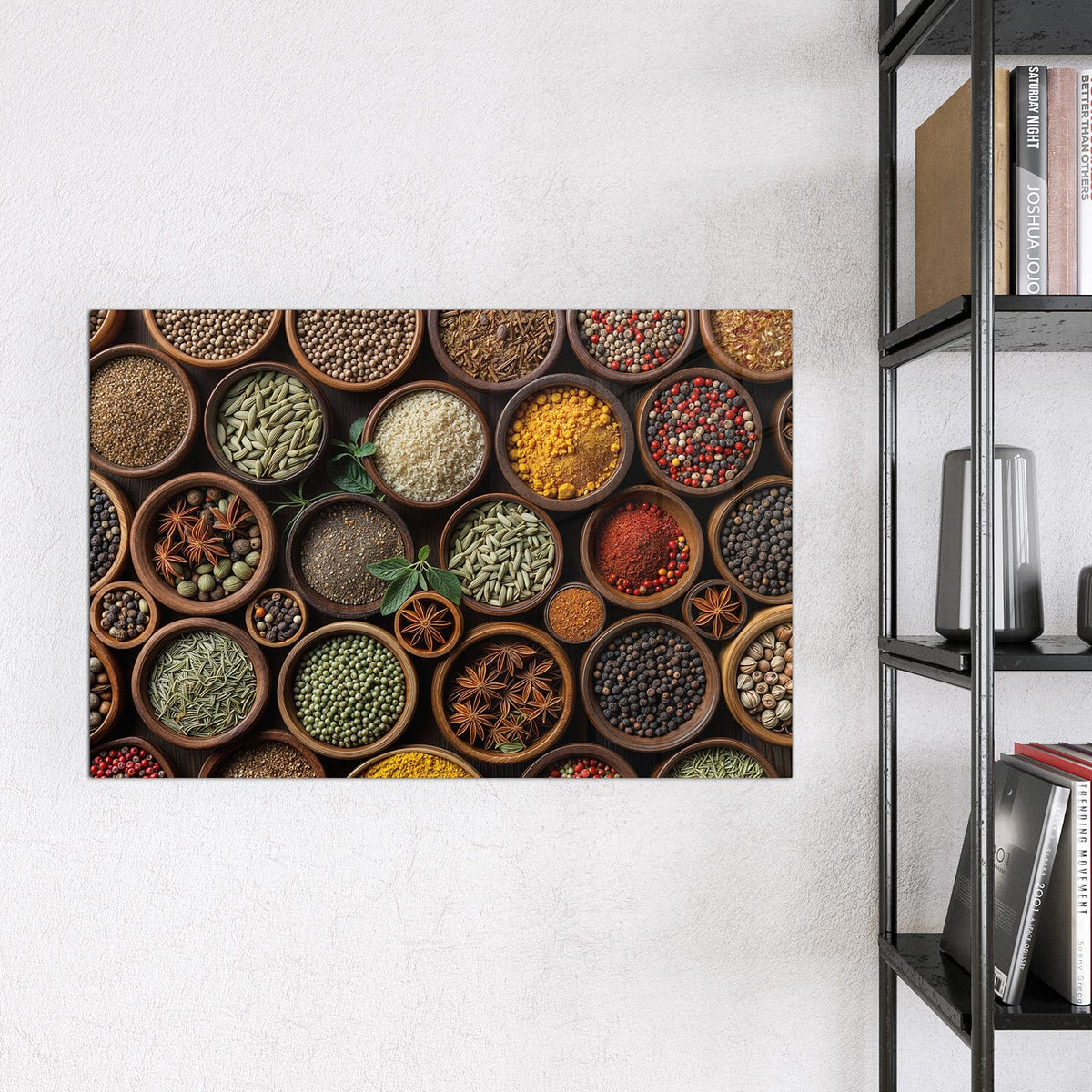 9 Größen – von 30 × 30 bis 120 × 90 cm – Magnettafel - Bunte Gewürzschalen