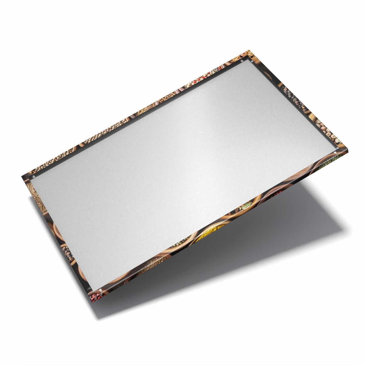 Nur 7 mm – liegt eng an der Wand – Metall Magnettafel - Bunte Gewürzschalen