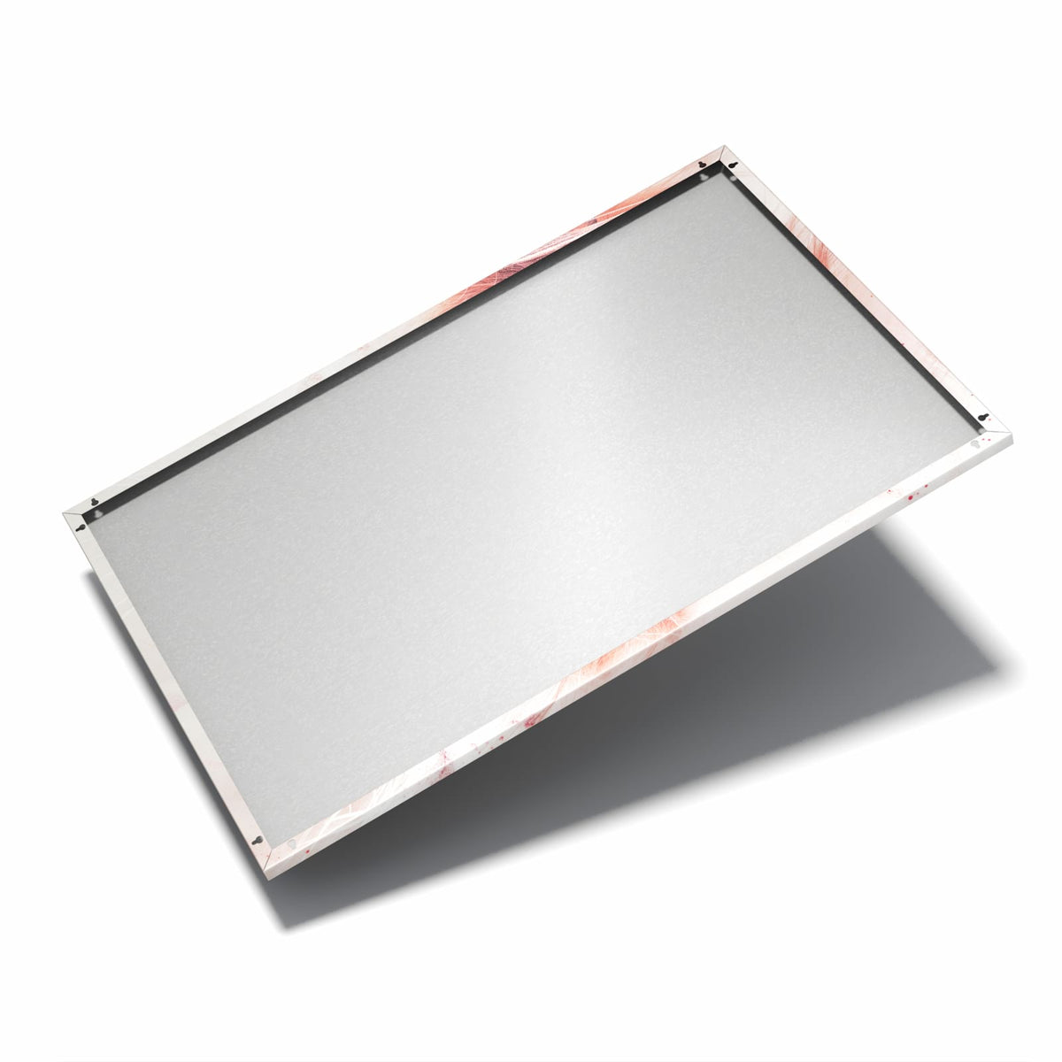 Nur 7 mm – liegt eng an der Wand – Metall Magnettafel - Katzenprofil in Rot